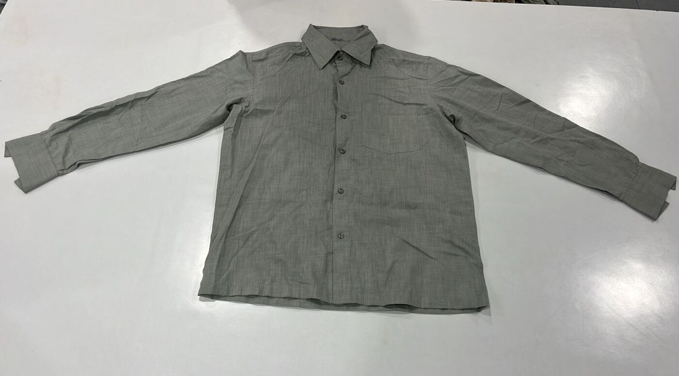 Olive Grey Textured Shirt - Image 4