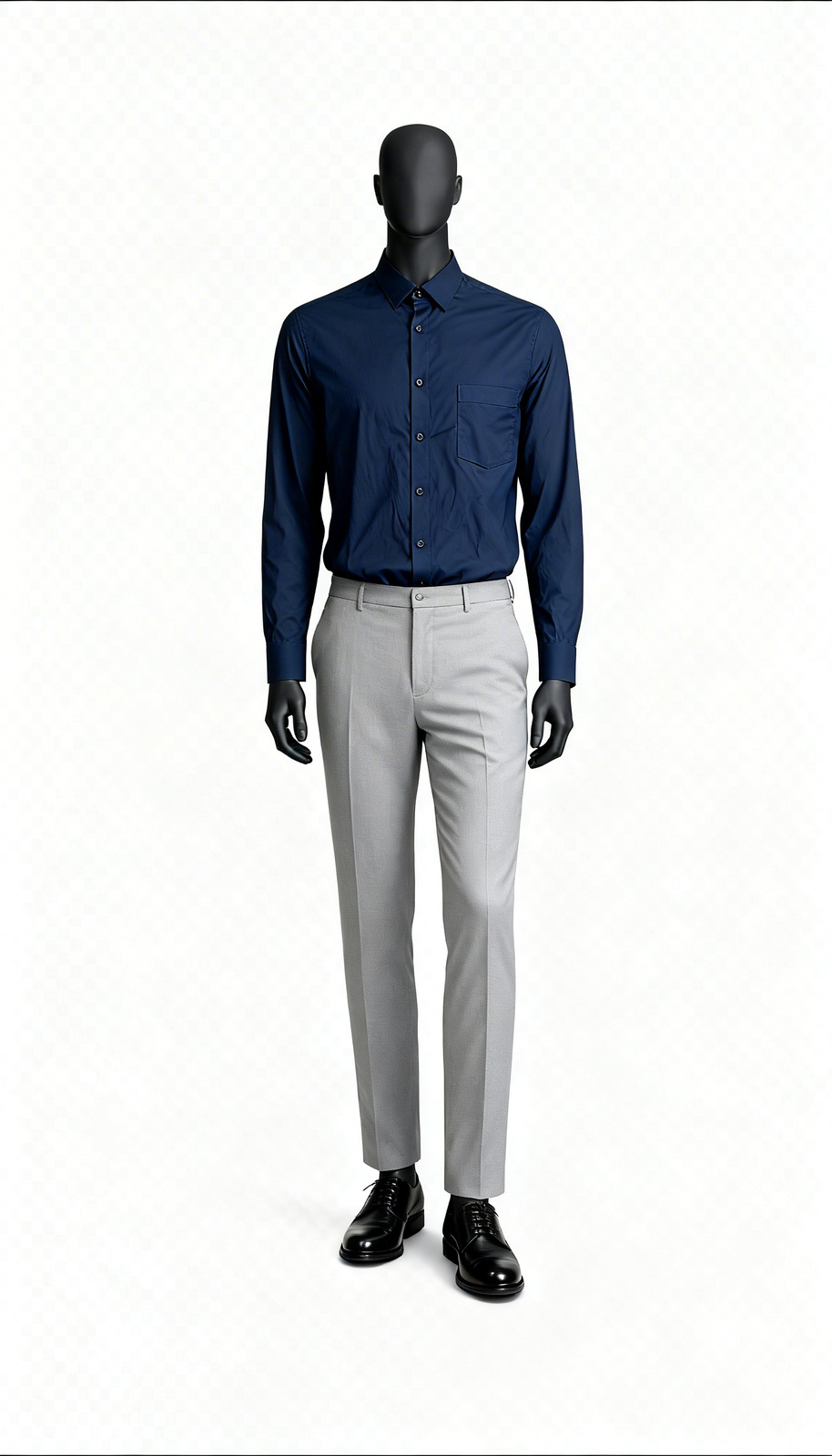 Navy Blue Solid Shirt