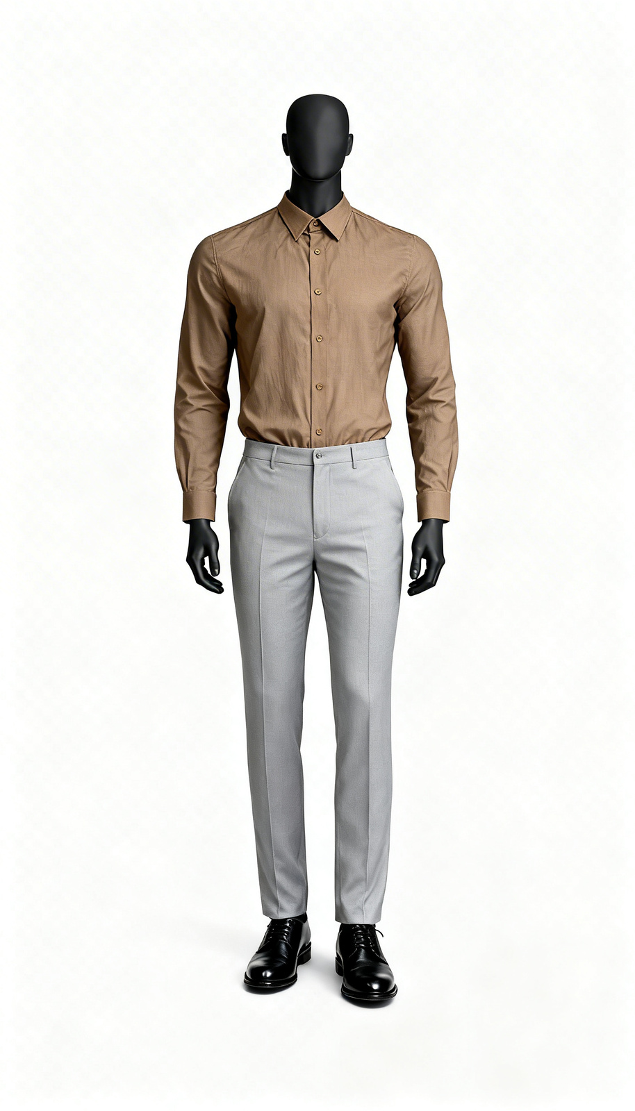 Brown Solid Full Sleeve Shirt