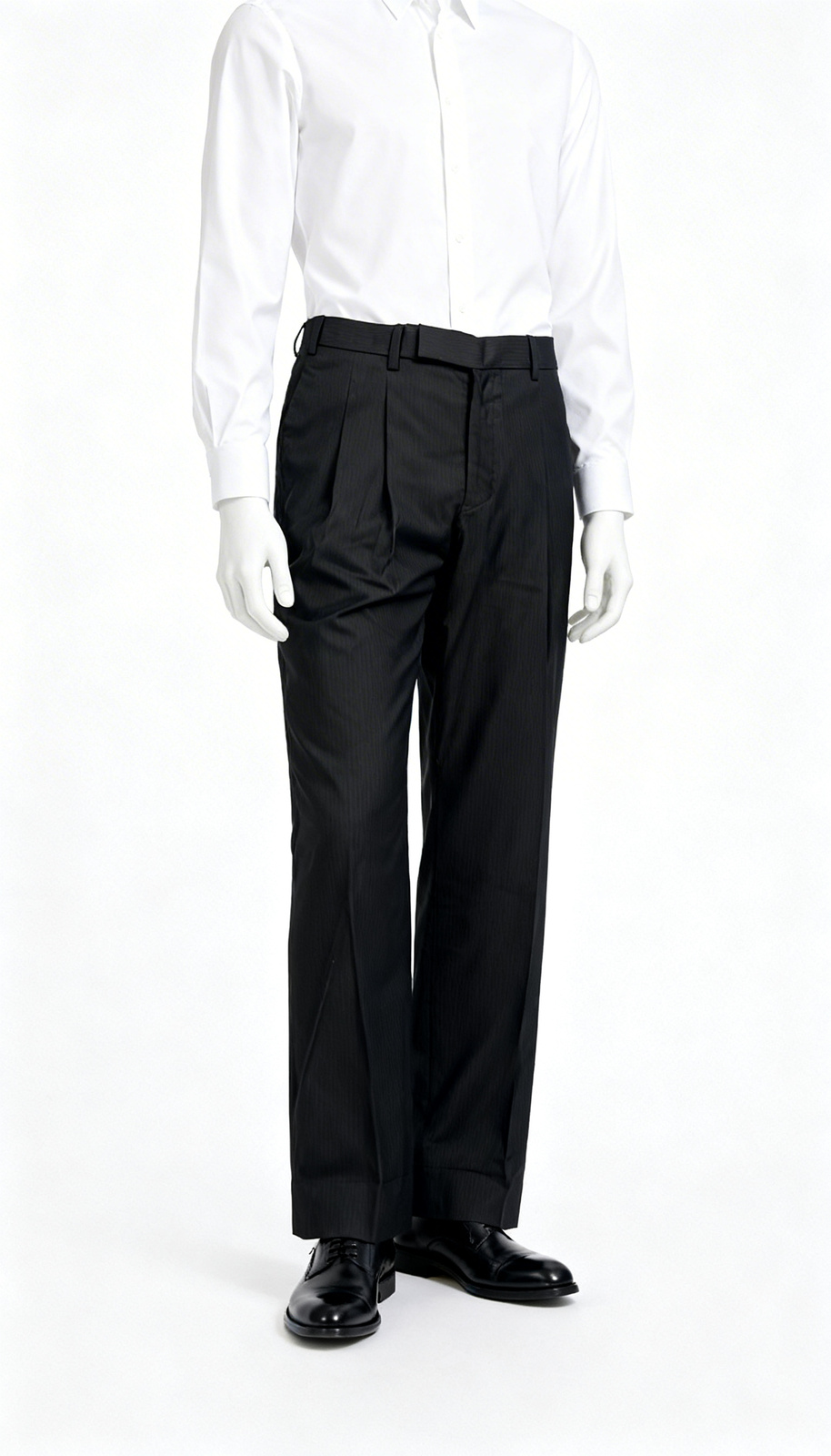Men’s Black Pinstripe Formal Trouser - Image 4