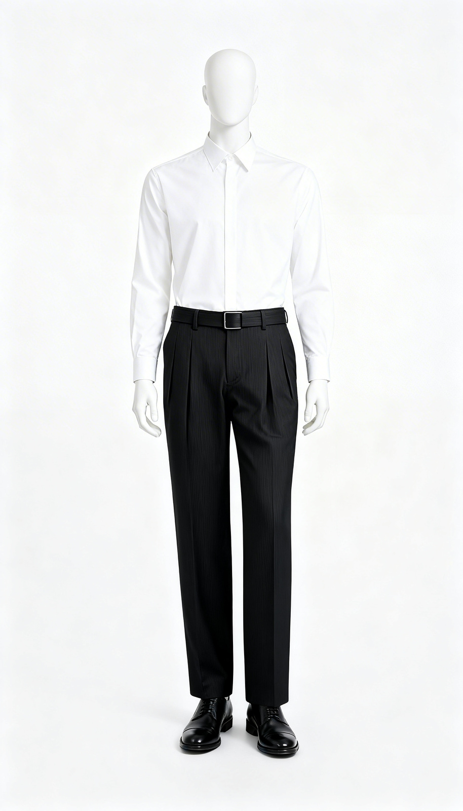 Men’s Black Pinstripe Formal Trouser