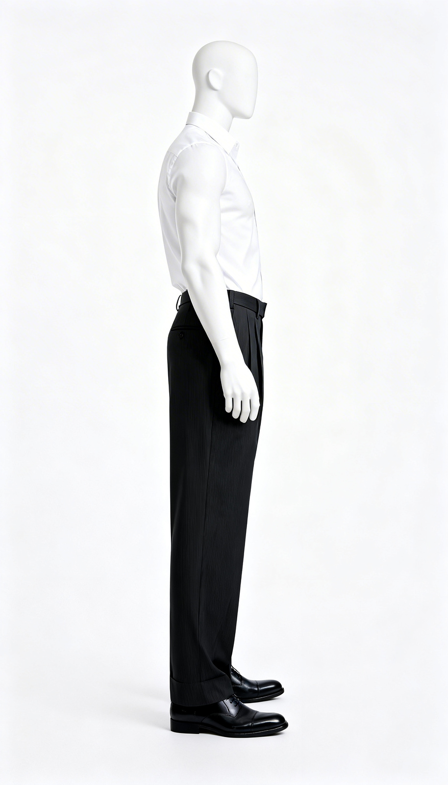 Men’s Black Pinstripe Formal Trouser - Image 3