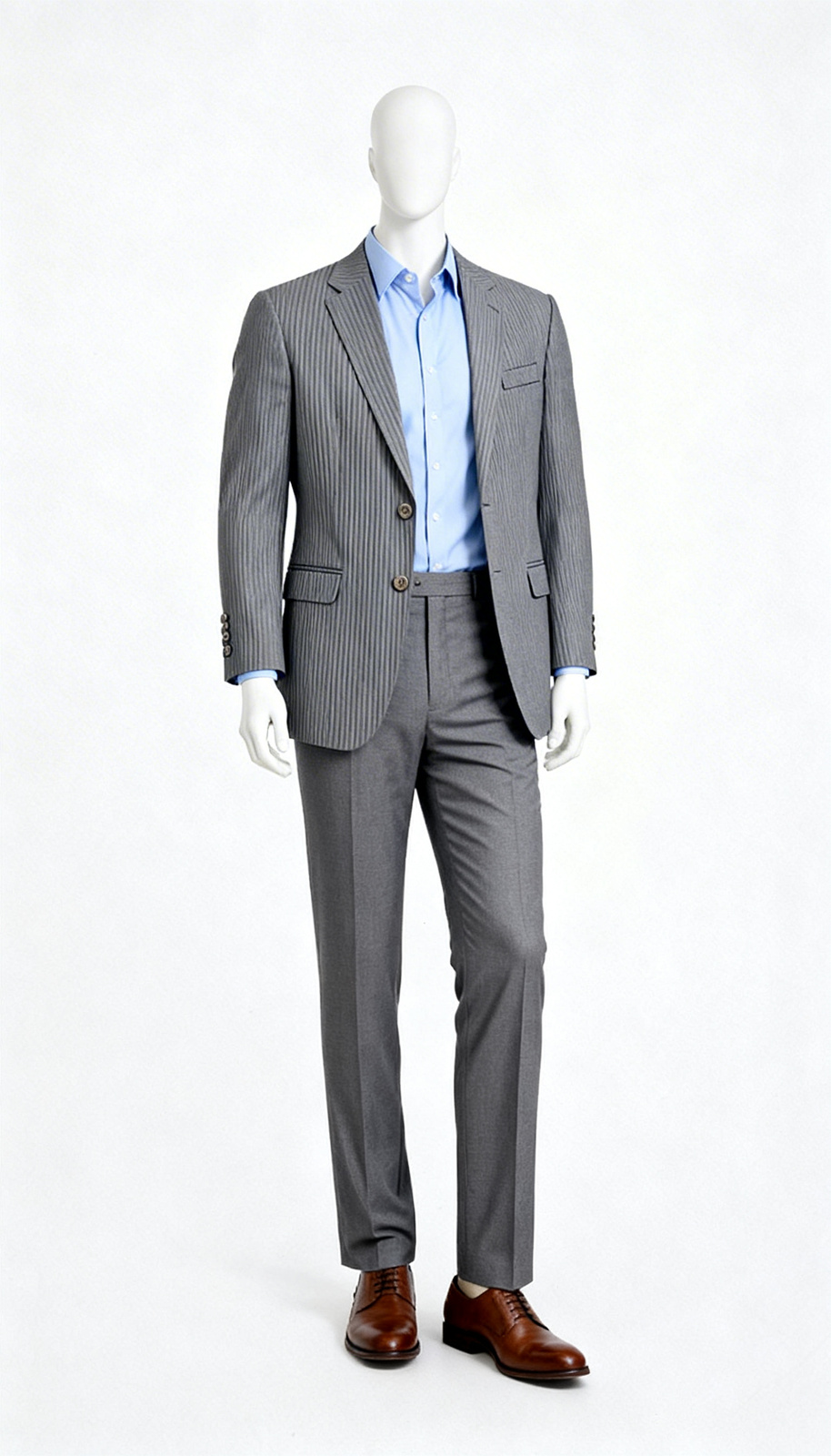 Grey Solid Formal Blazer