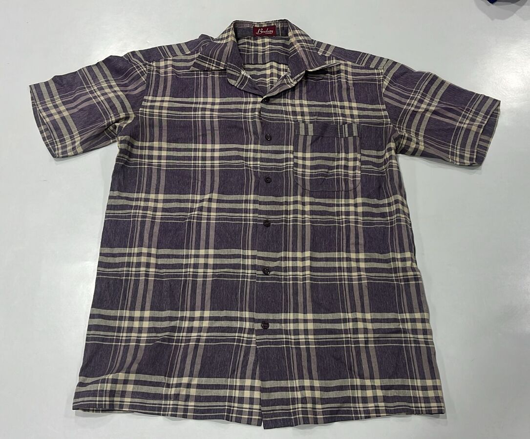 Grey Cream Check Shirt - Image 4
