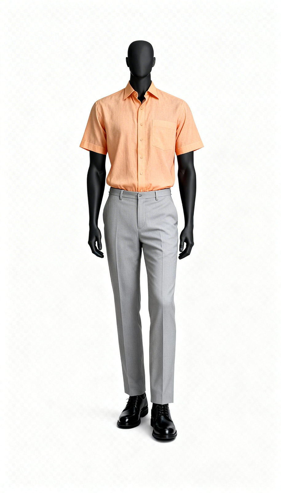 Mustard Textured Casual Men Shirt