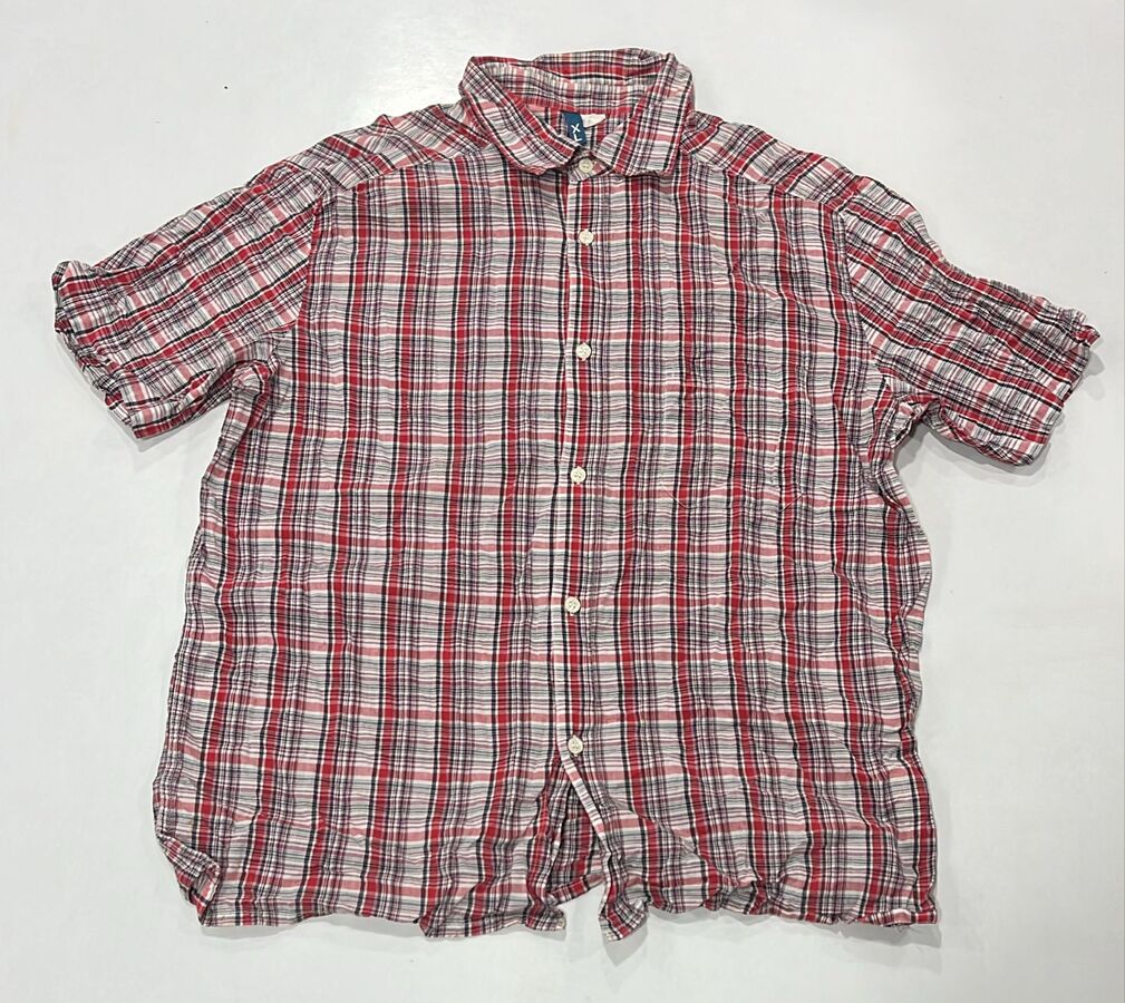 Red Checked Half Sleeve Shirt - Image 4