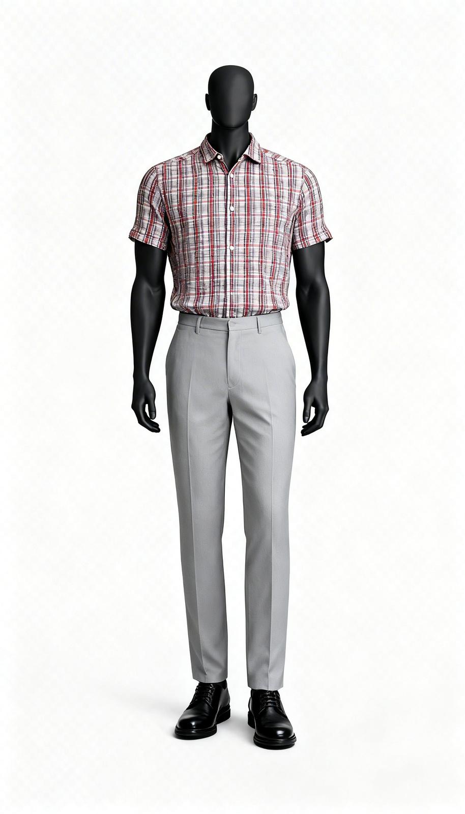 Red Checked Half Sleeve Shirt