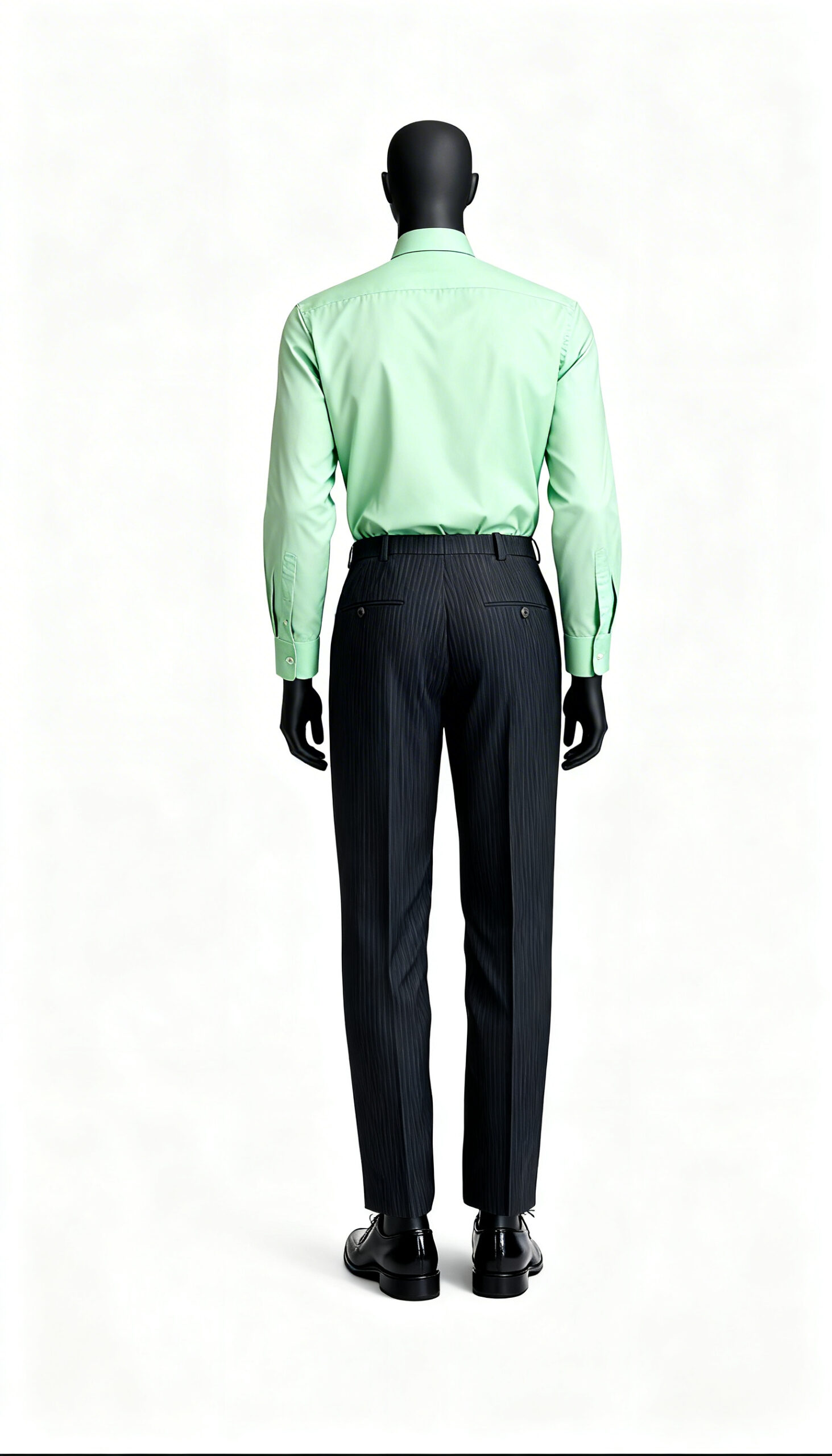 Men’s Charcoal Pinstripe Formal Trousers - Image 2