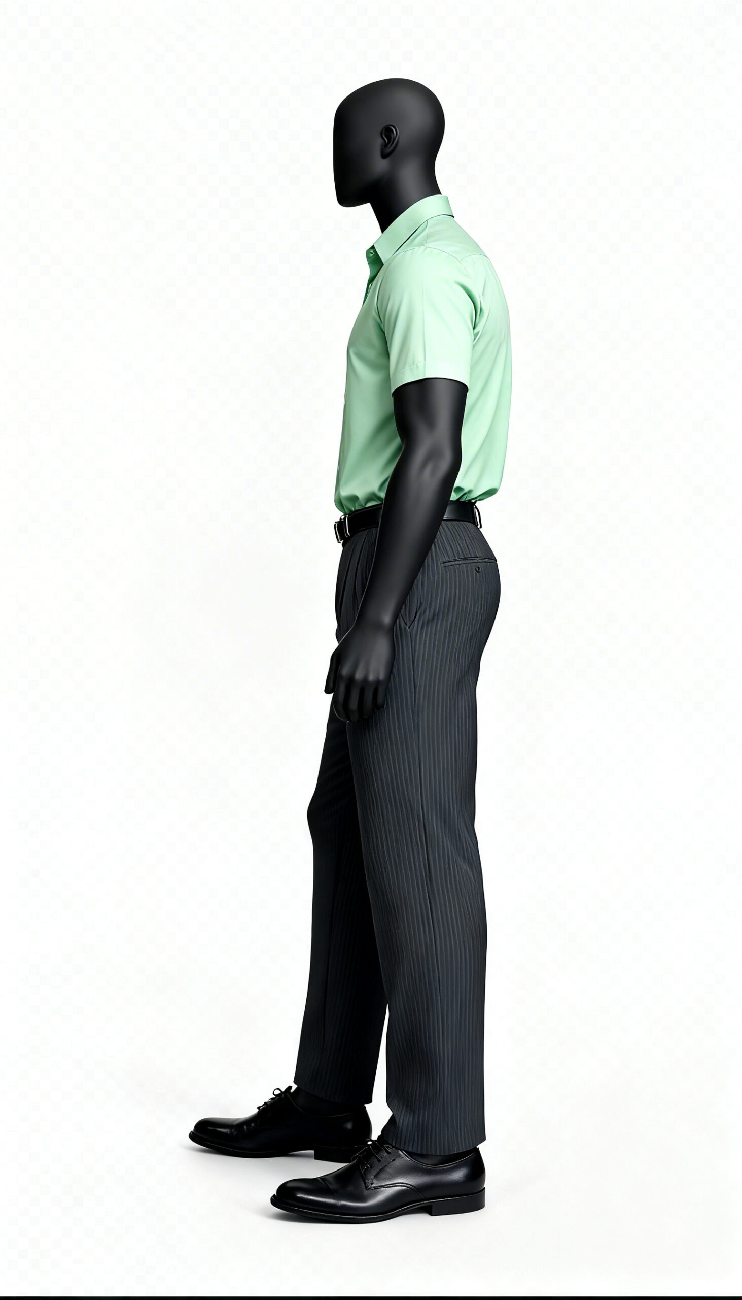 Men’s Charcoal Pinstripe Formal Trousers - Image 3