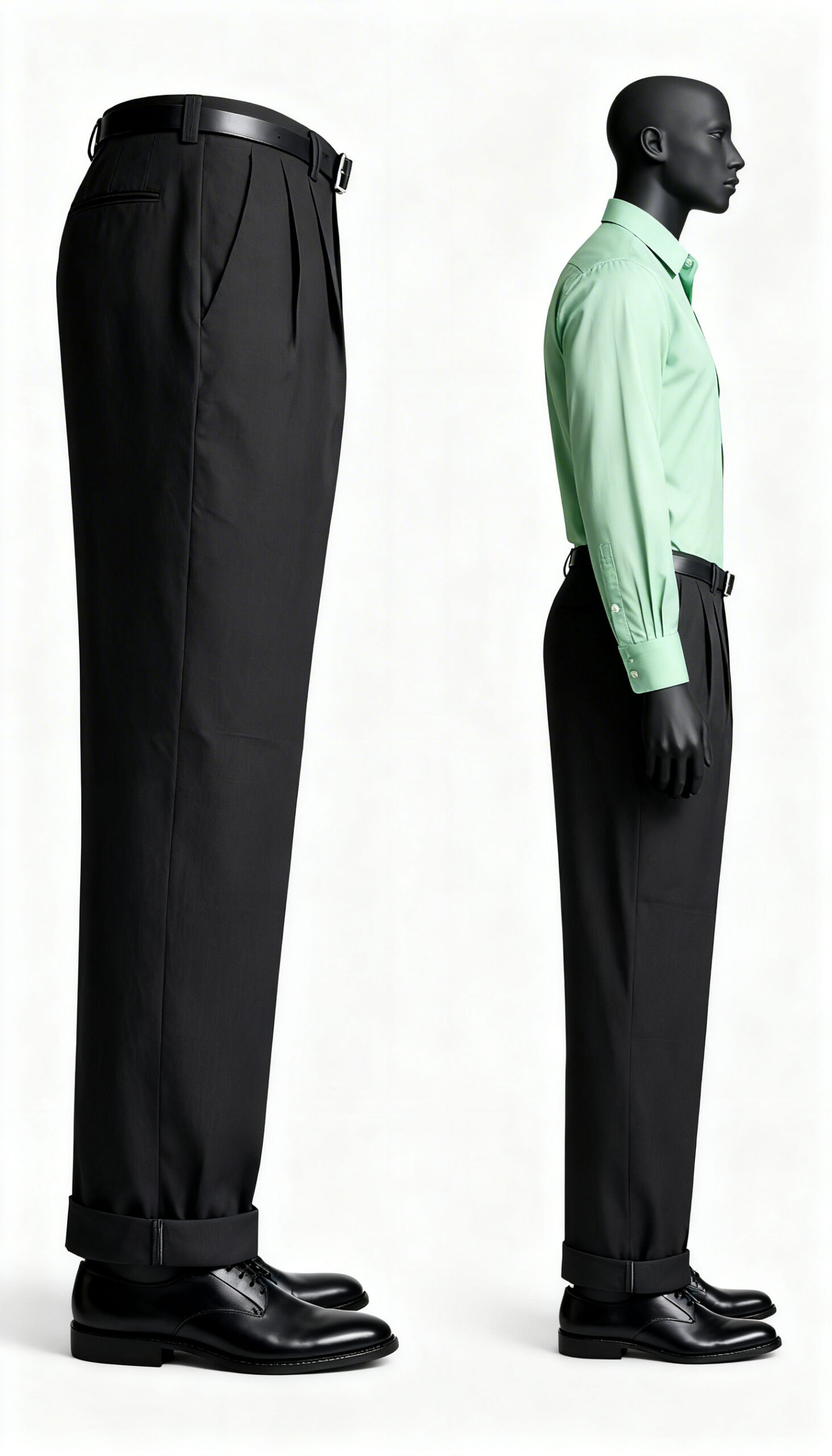 Dark Brown Solid Regular Fit Formal Trouser - Image 3