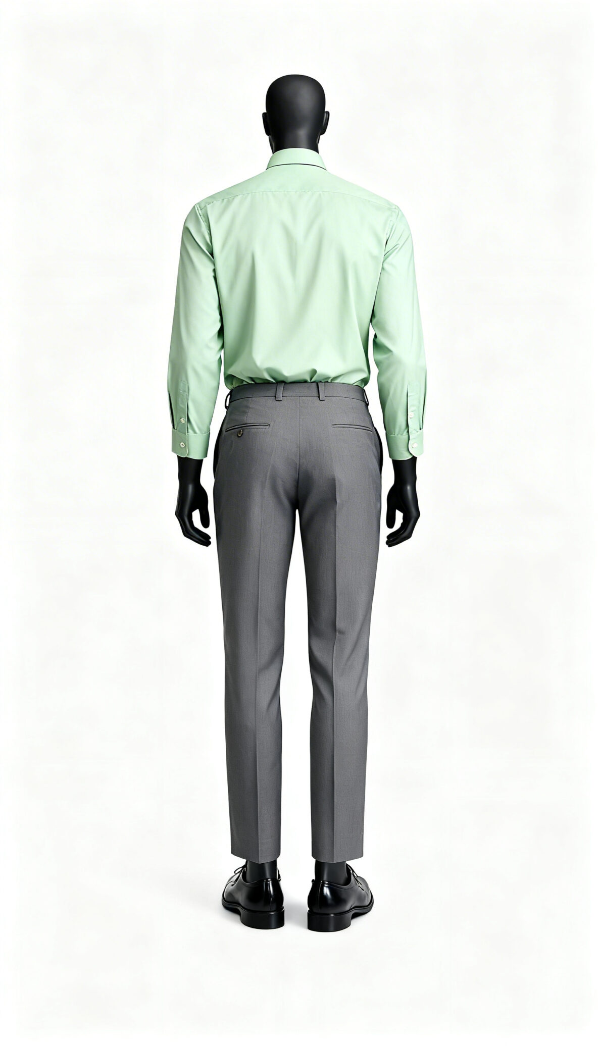 Men’s Grey Solid Regular Fit Formal Trouser