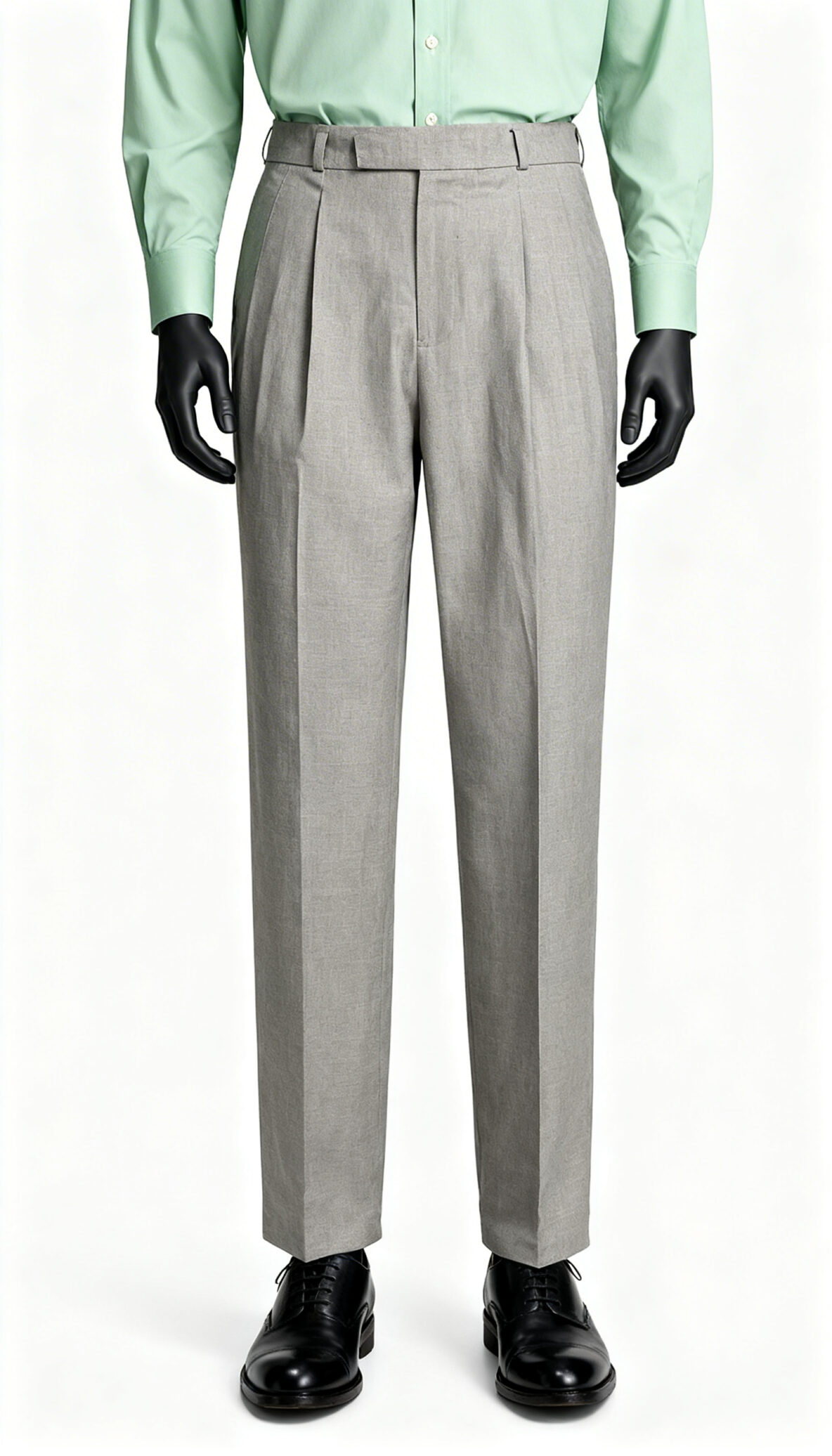 Men’s Beige Textured Regular Fit Formal Trouser