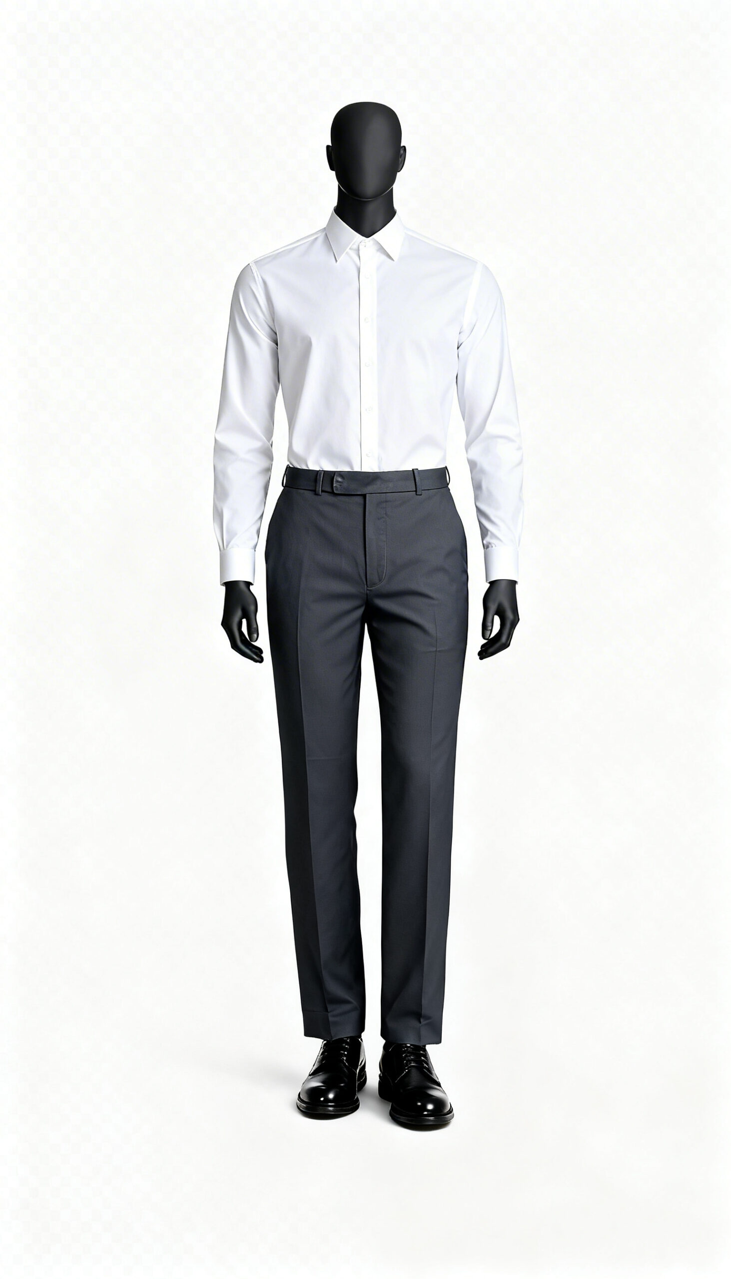 Men’s Grey Solid Regular Fit Formal Trouser