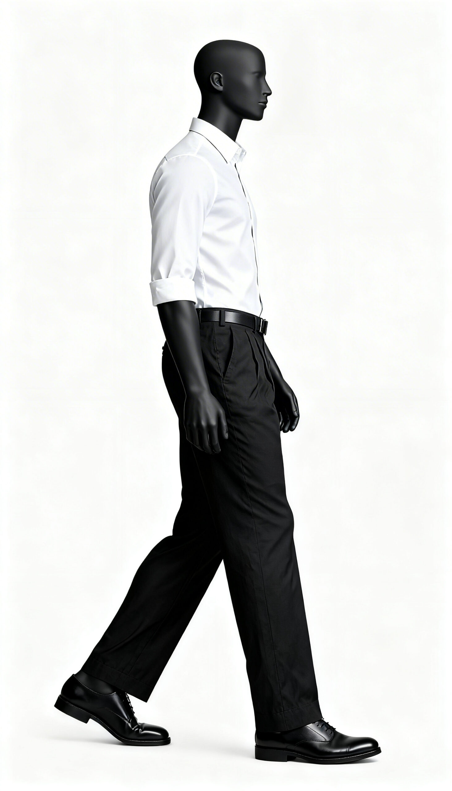 Men’s Jet Black Office Trousers - Image 3