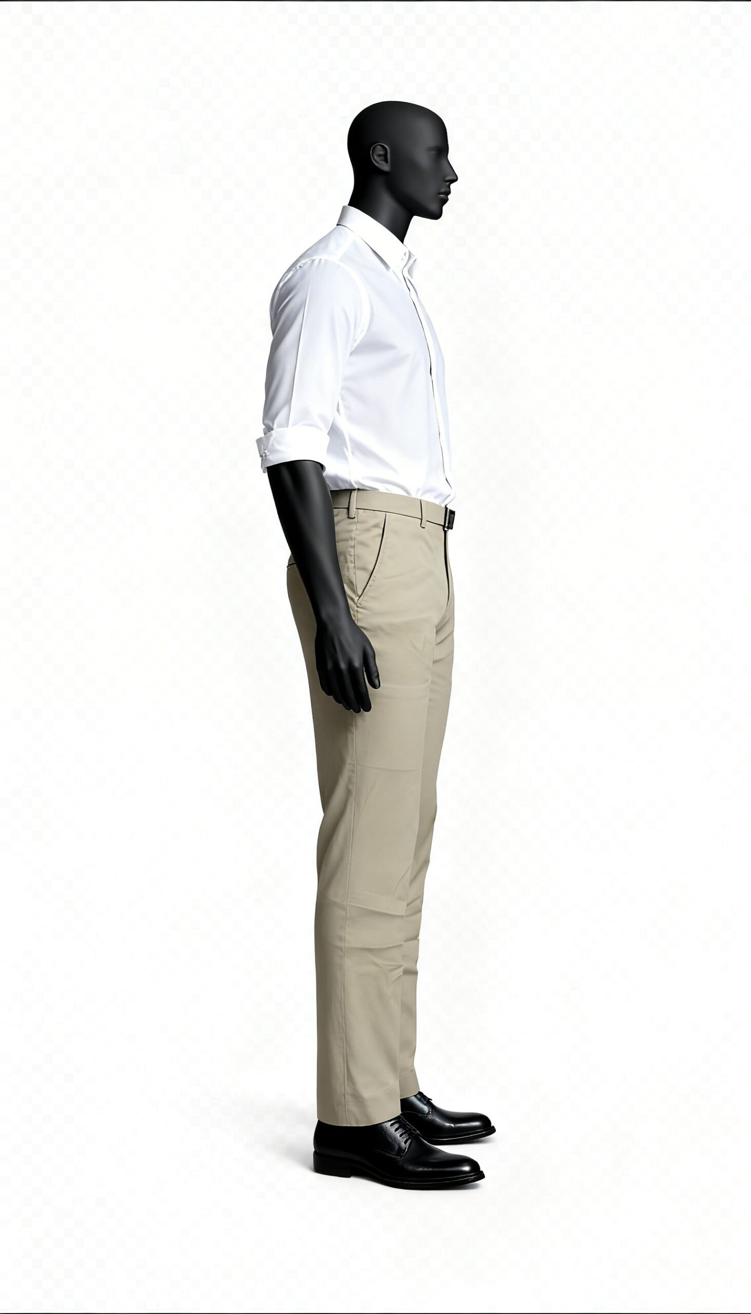 Men’s Brown Check Formal Trousers - Image 3