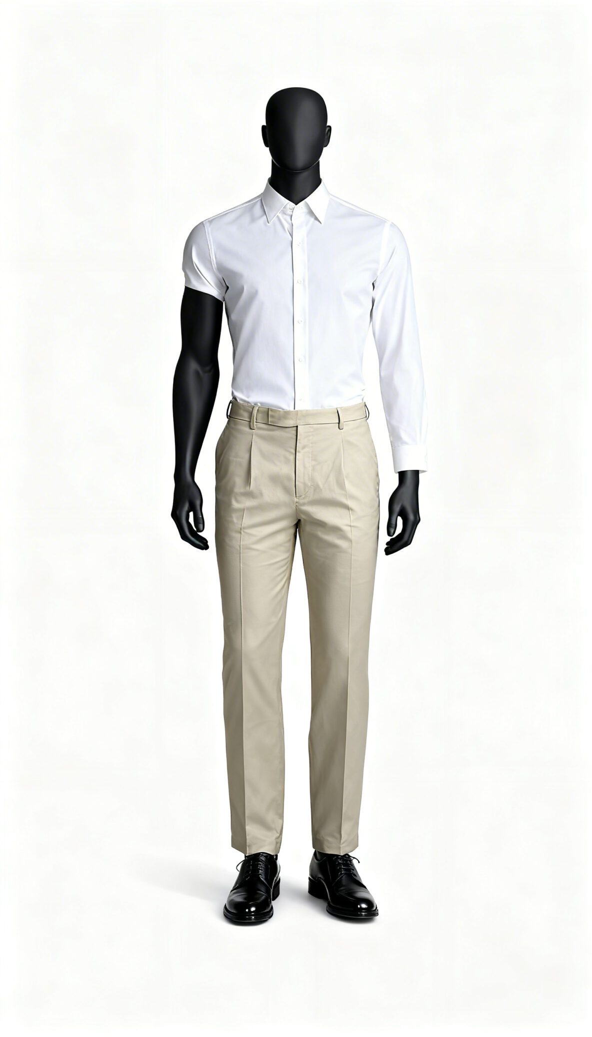 Men’s Beige Formal Trousers