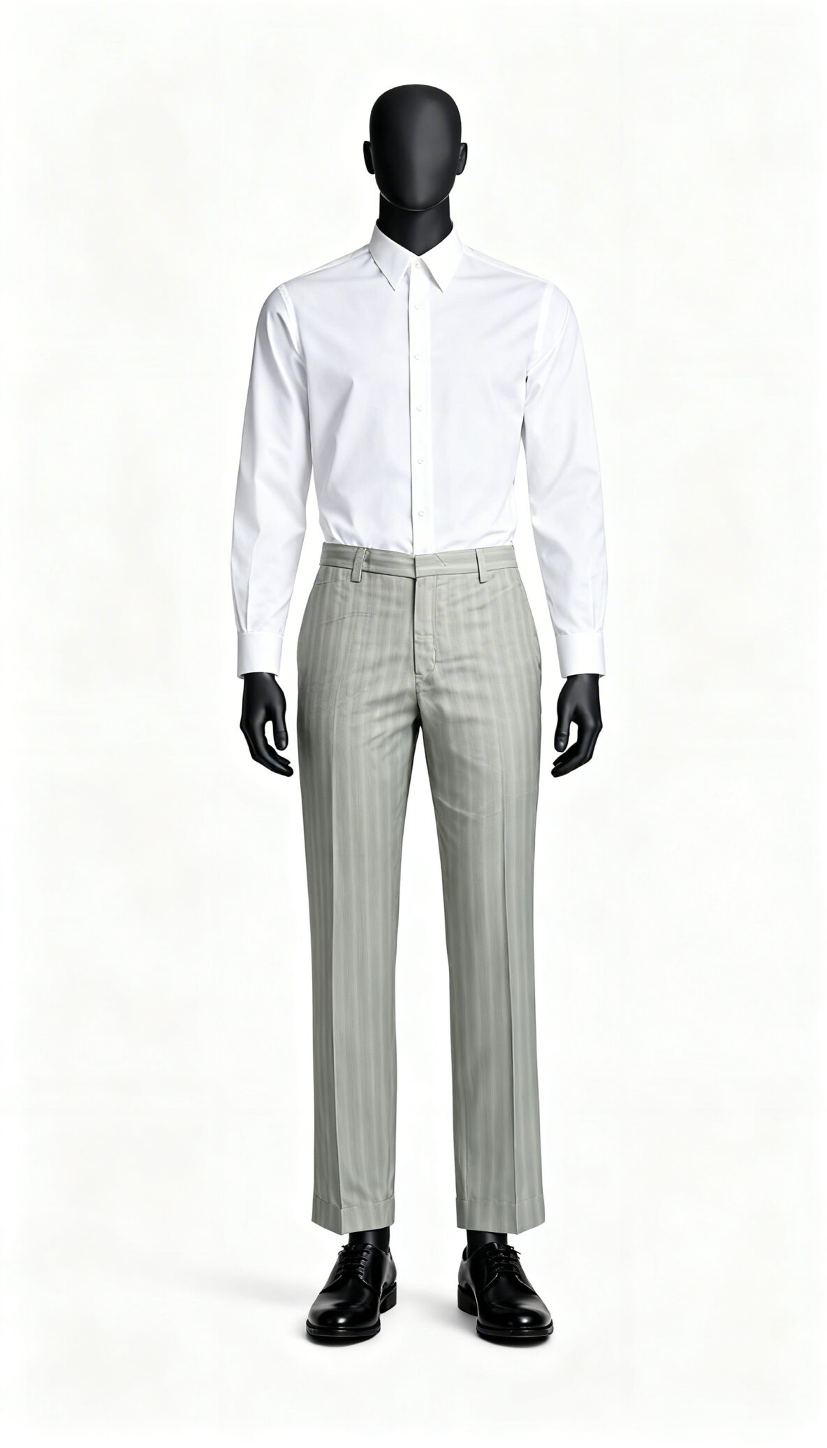 Light Grey Pinstripe Formal Trousers