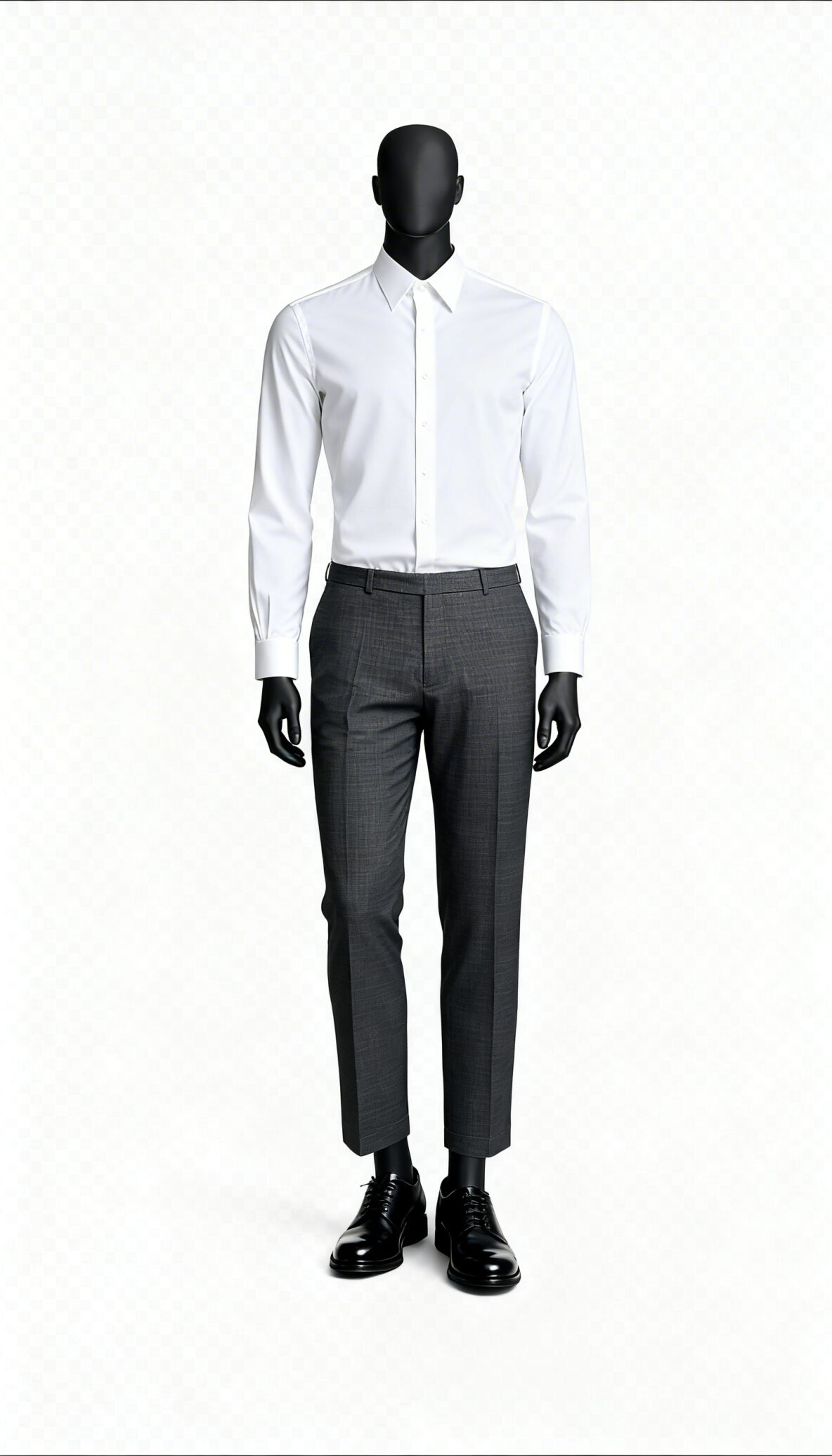 Charcoal Textured Formal Pants