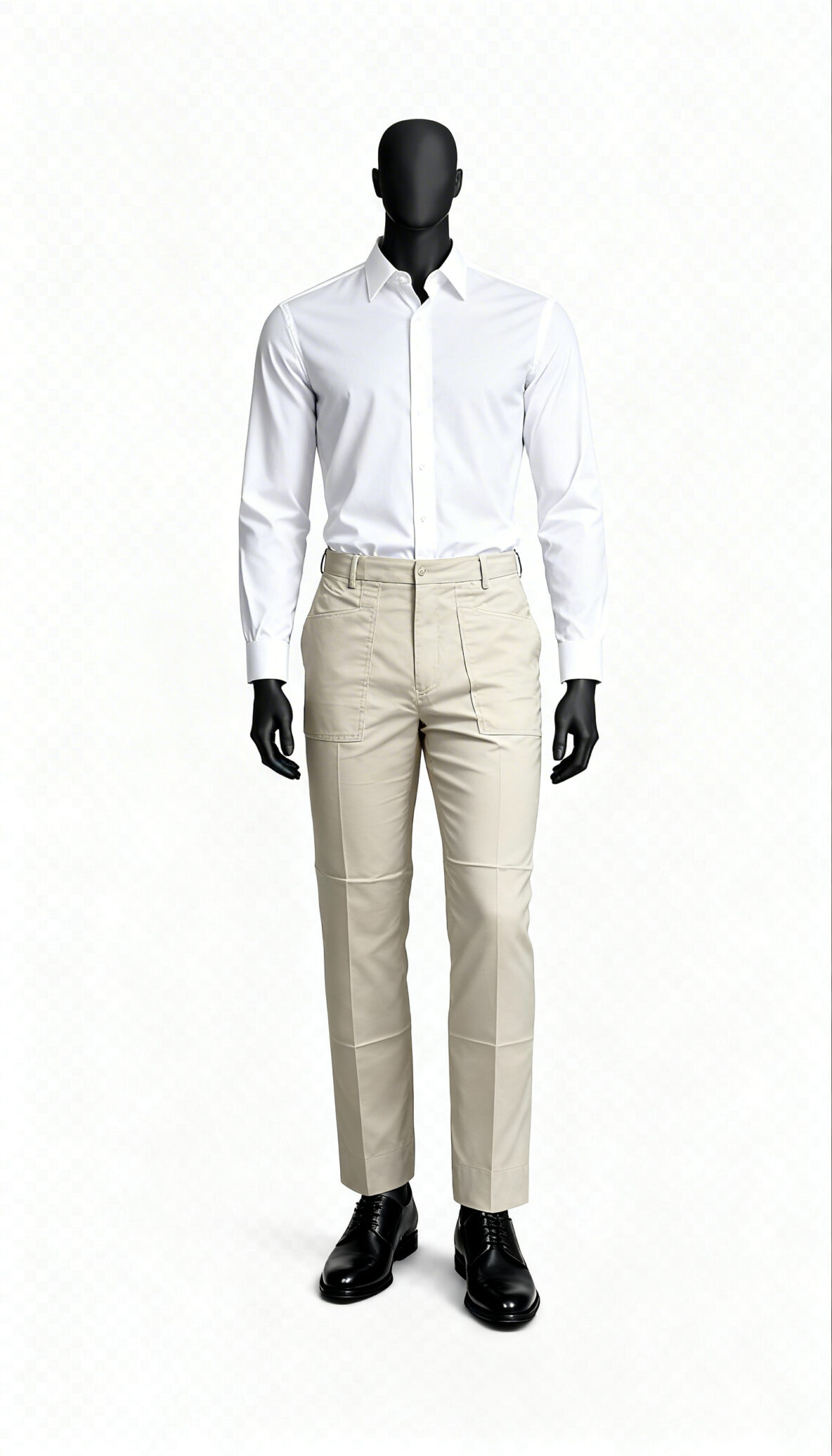 Light Beige Casual Trousers
