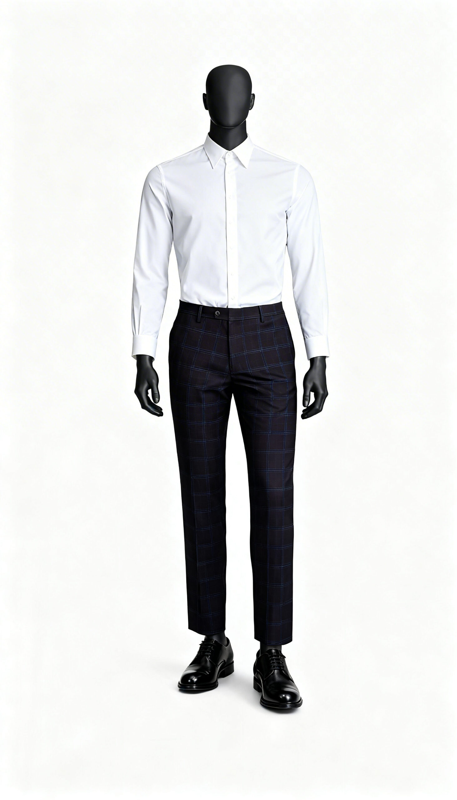 Men’s Wine Check Formal Trousers