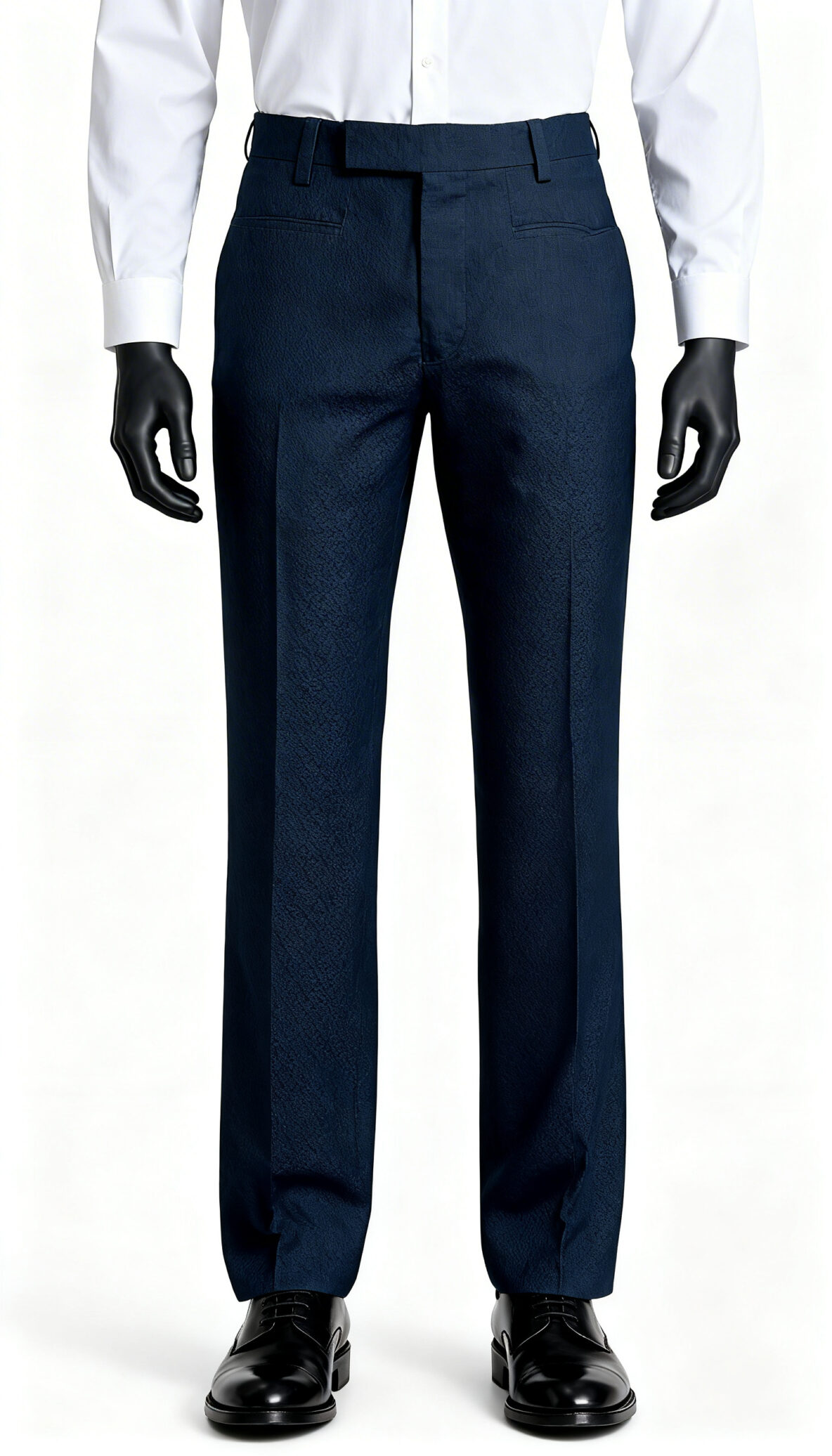 Men Navy Blue Formal Trousers