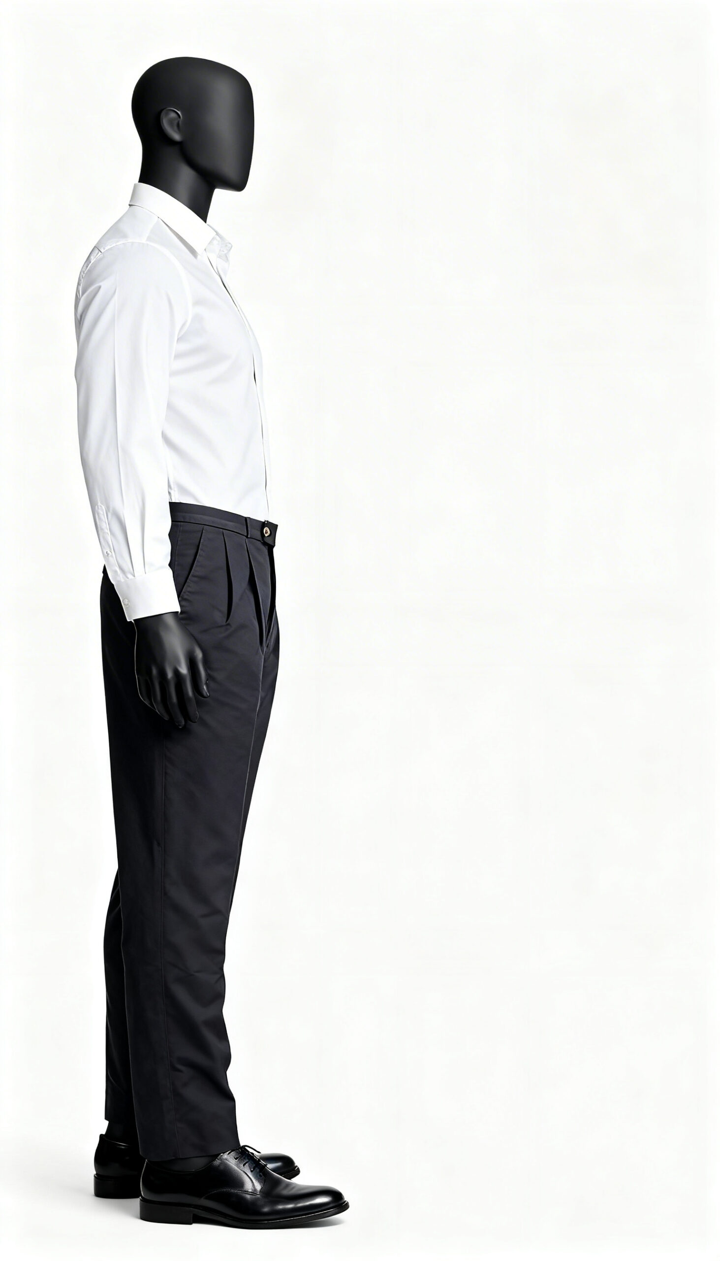 Men Dark Charcoal Formal Trousers - Image 3