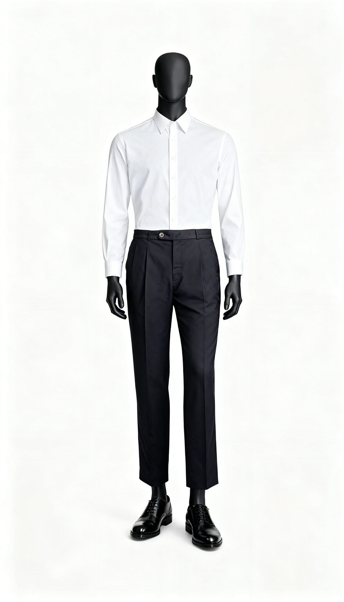 Men Dark Charcoal Formal Trousers