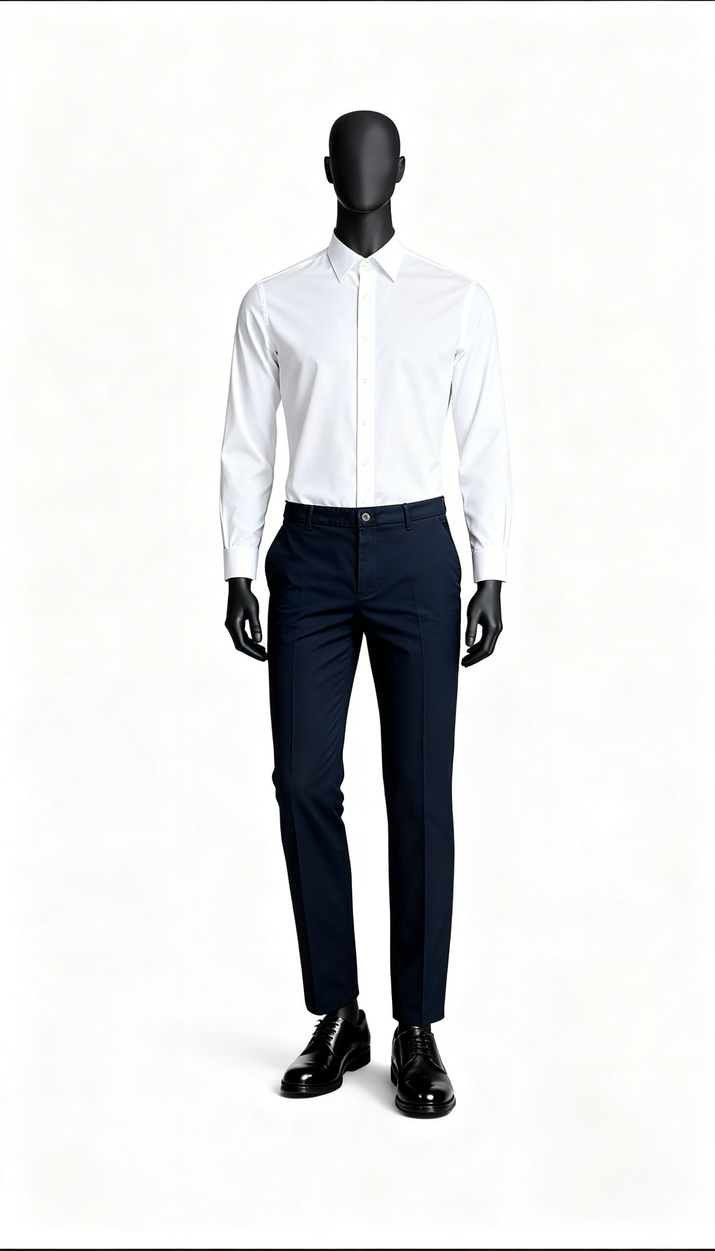 Men Deep Navy Formal Trousers