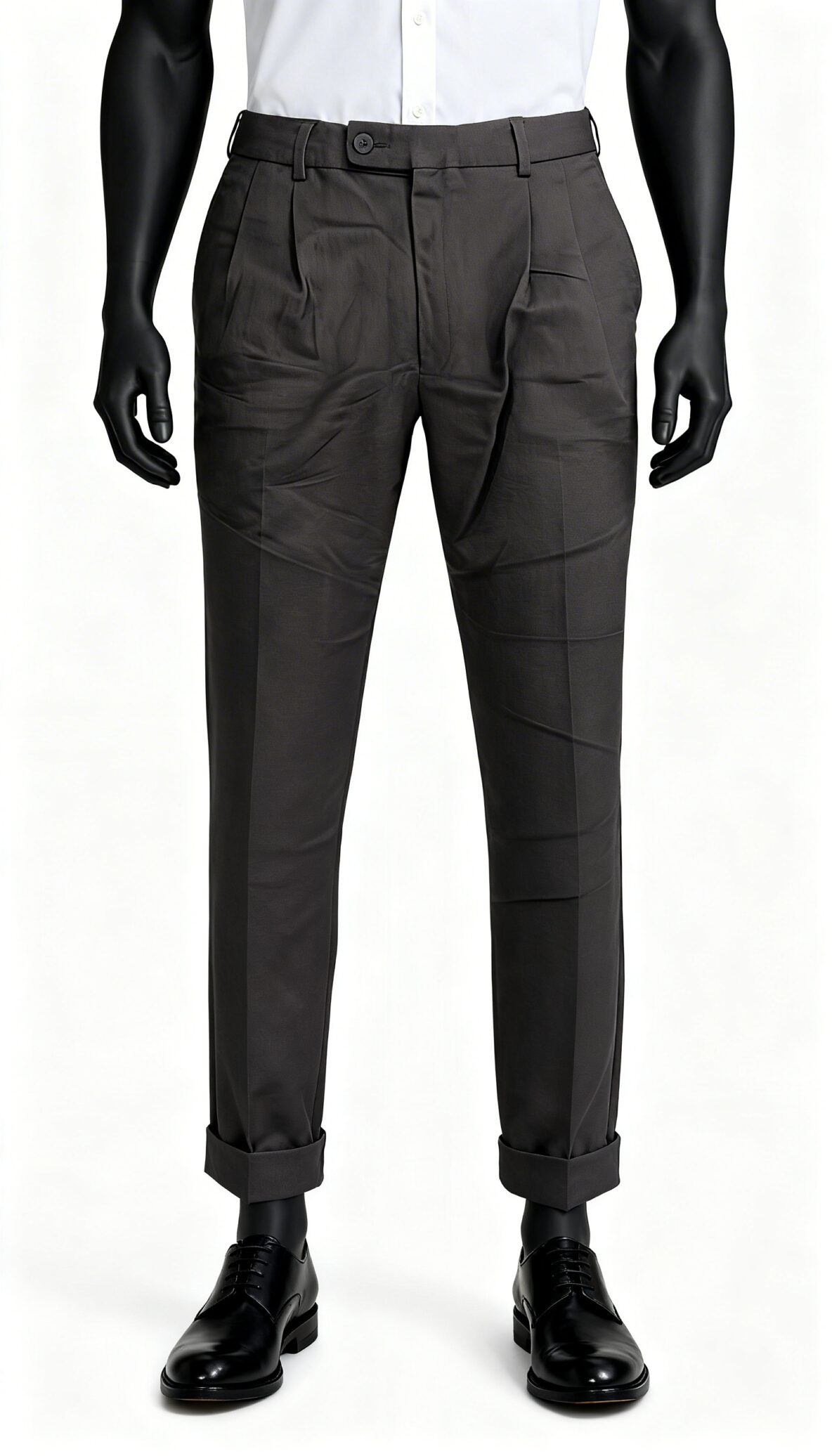 Men Dark Brown Formal Trouser