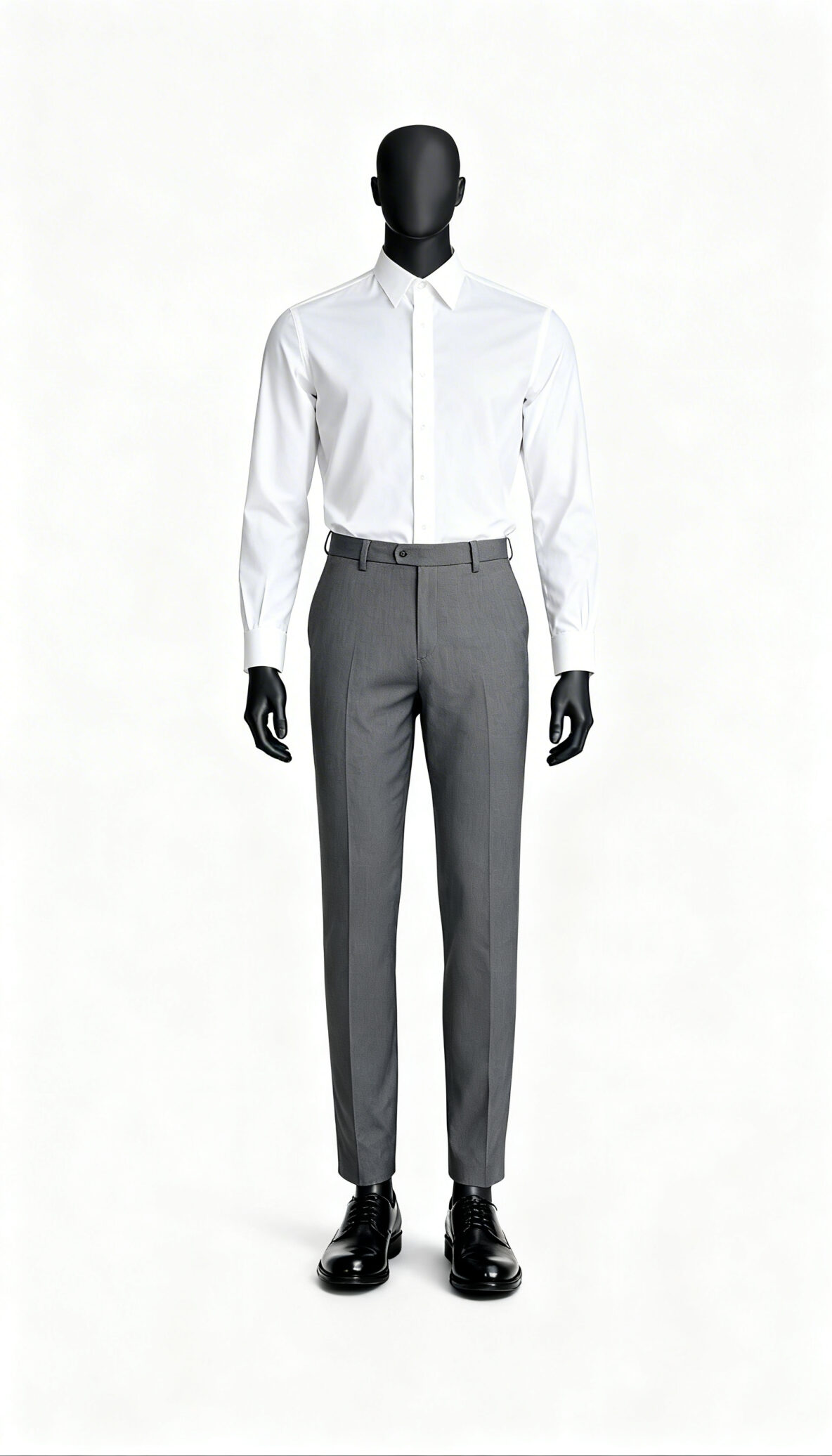 Men Charcoal Grey Formal Trouser