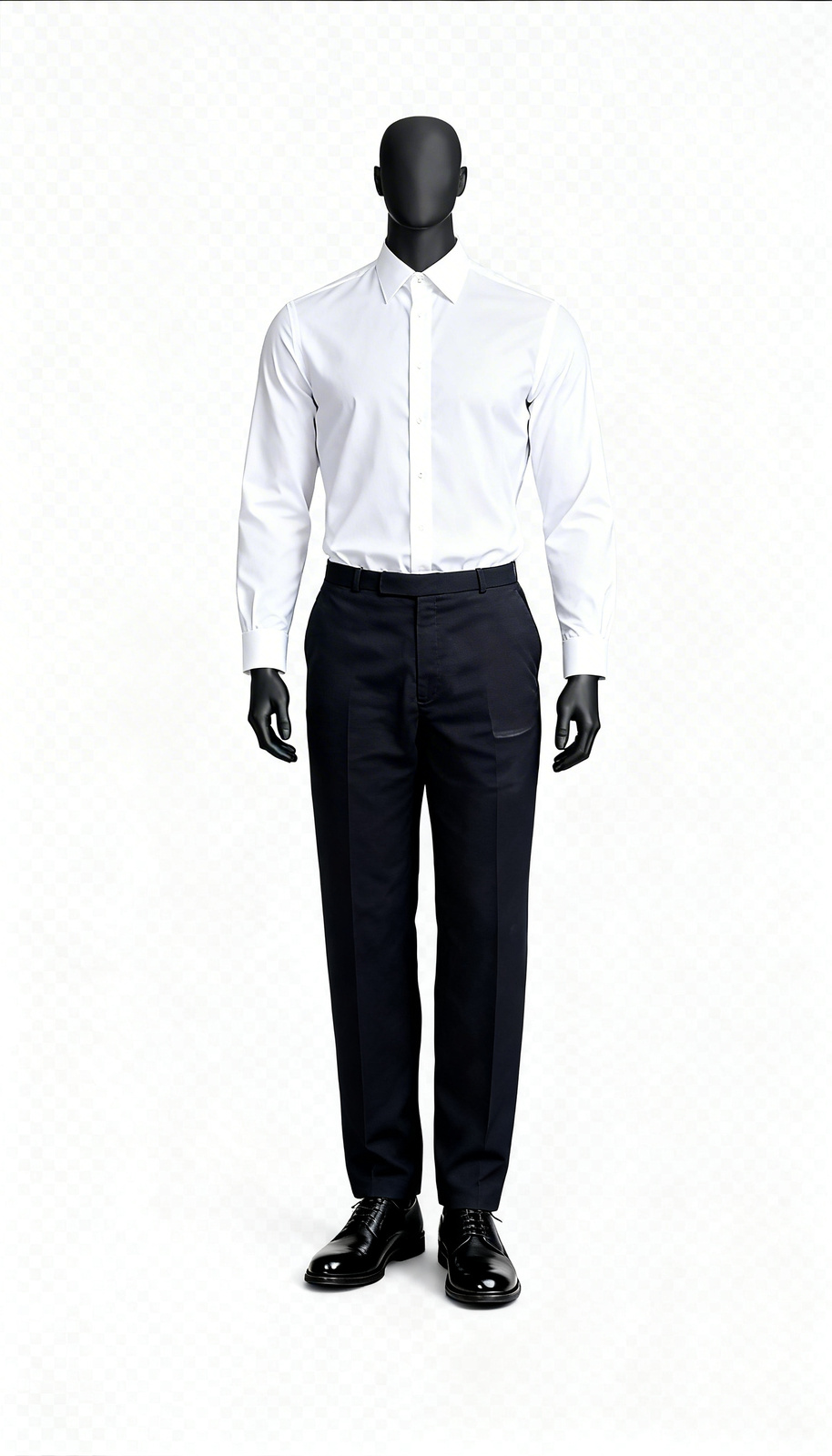 Men Navy Blue Formal Trouser