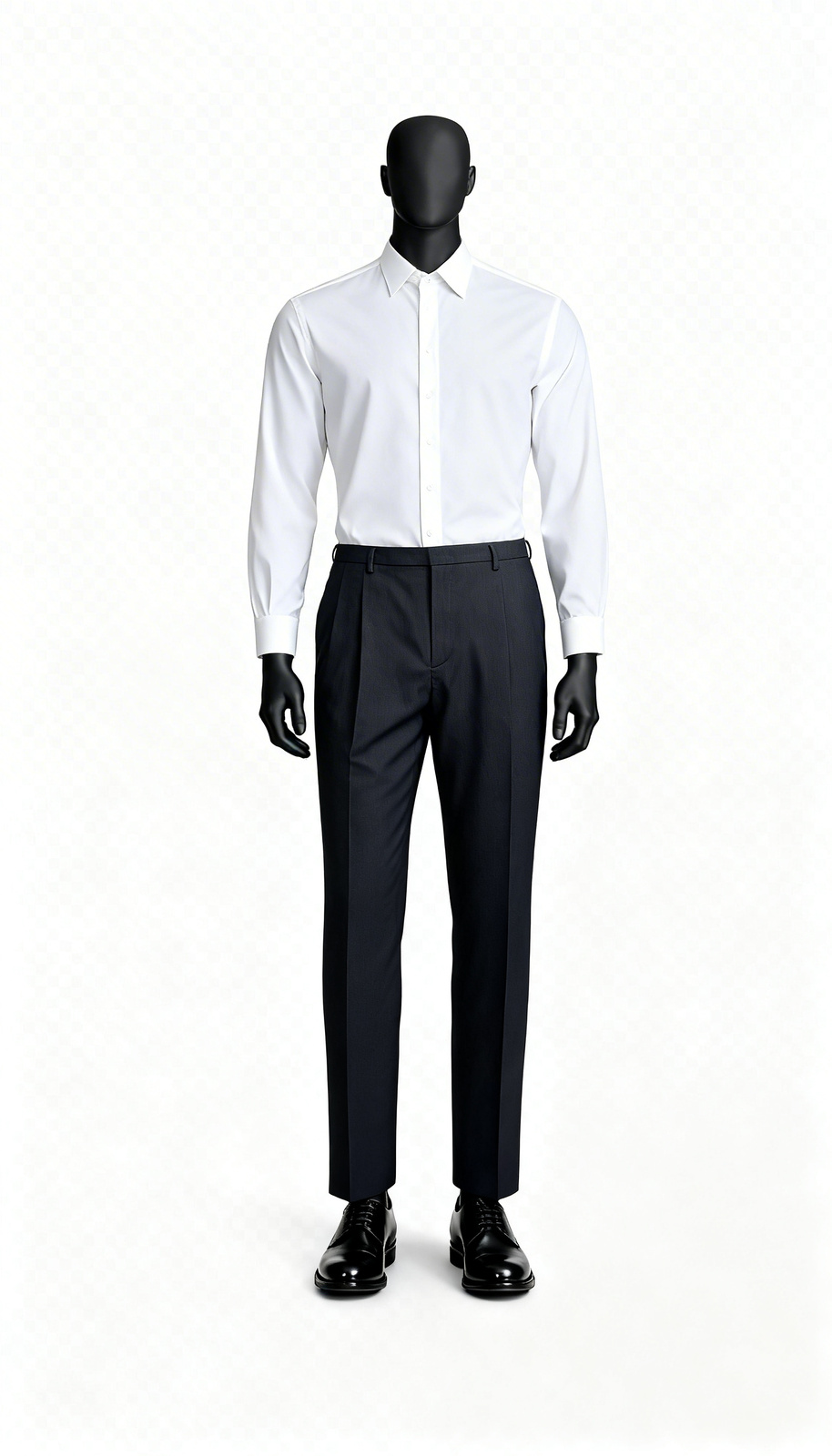 Men Charcoal Formal Straight Trouser
