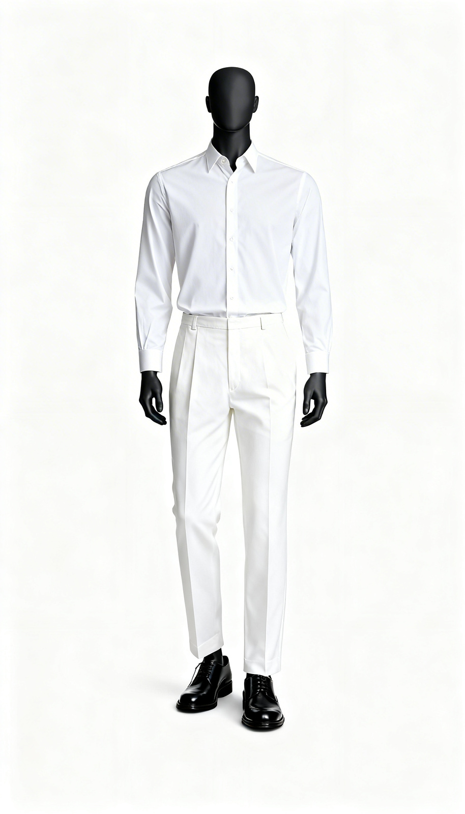 Men Off White Formal Trouser