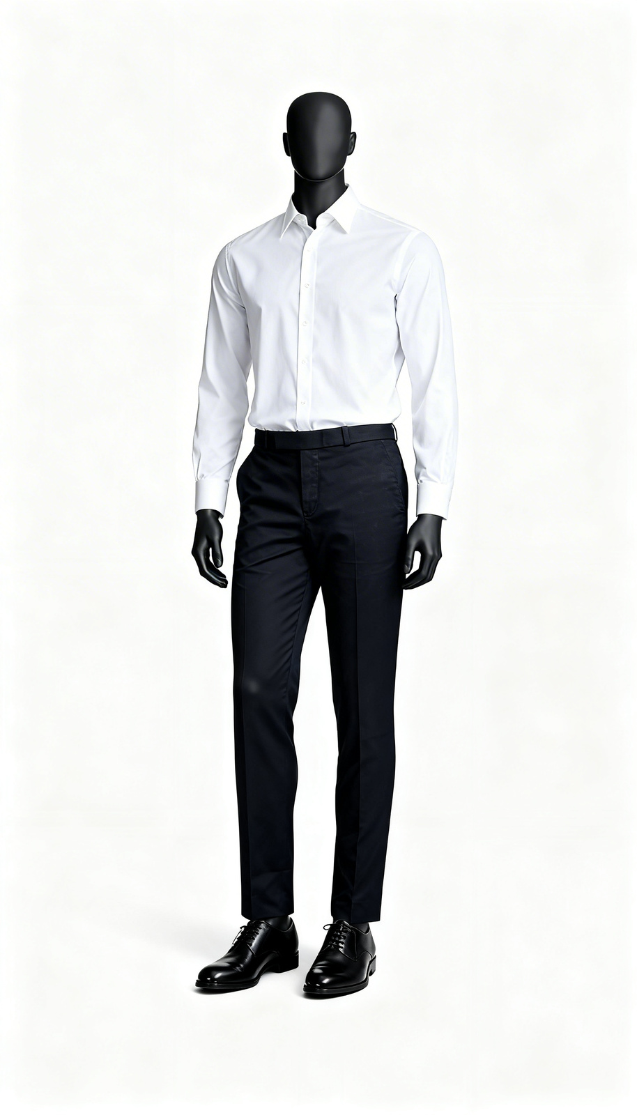 Men Navy Blue Formal Trouser