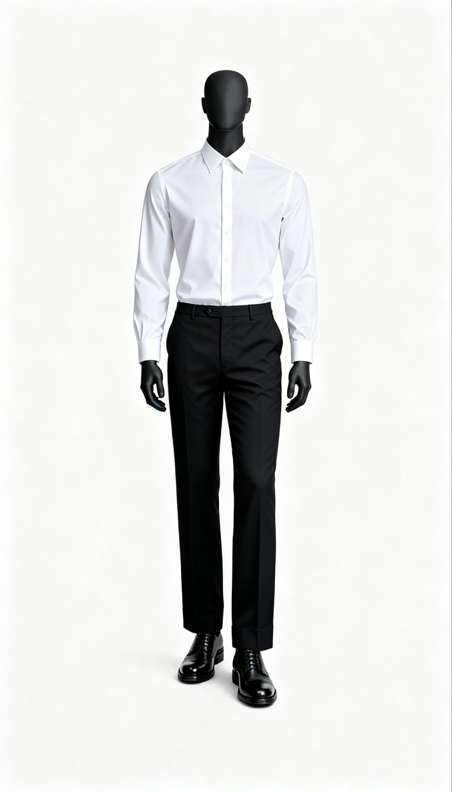 Men Black Formal Straight Trouser