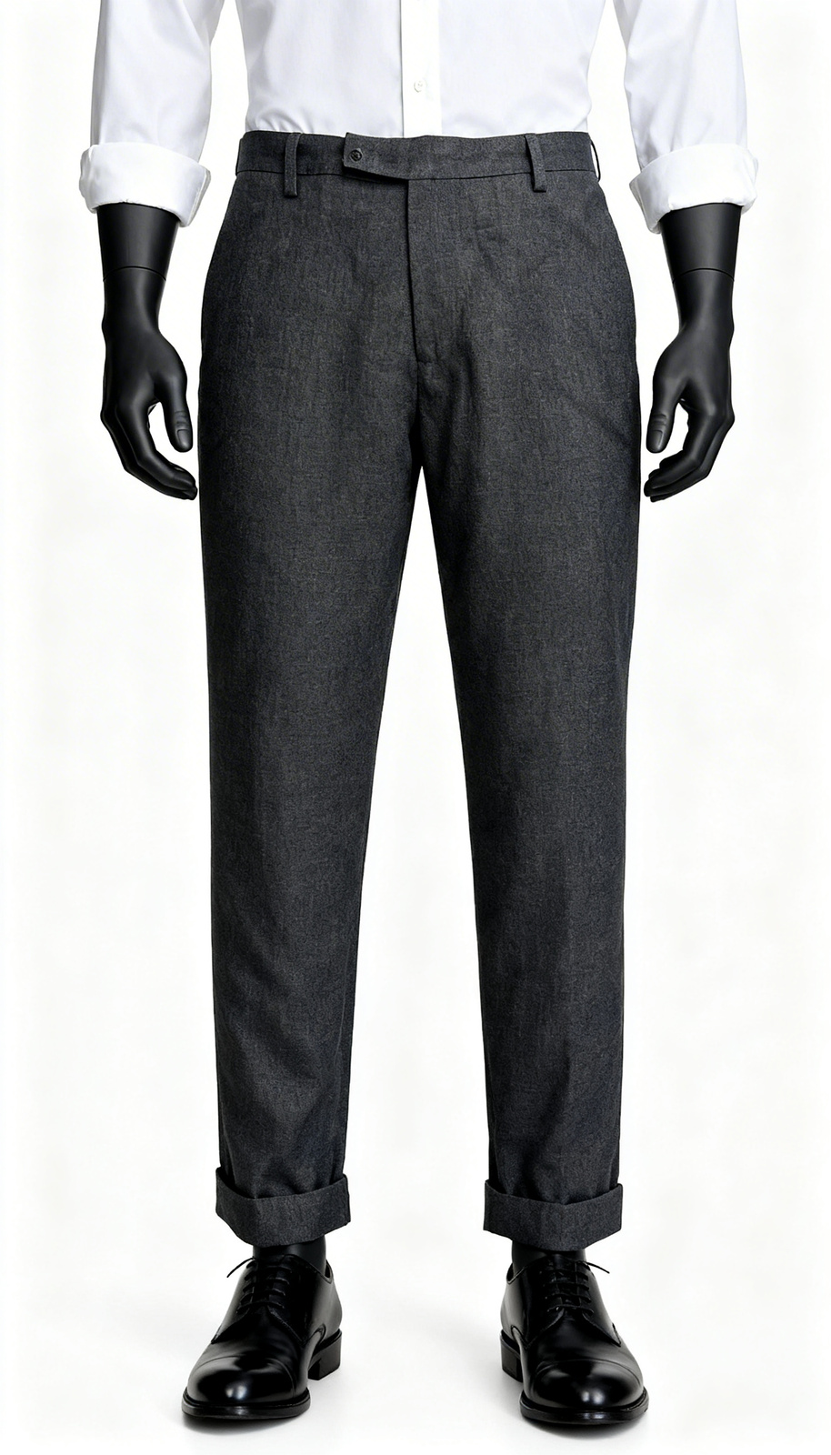 Men Grey Textured Formal Trouser