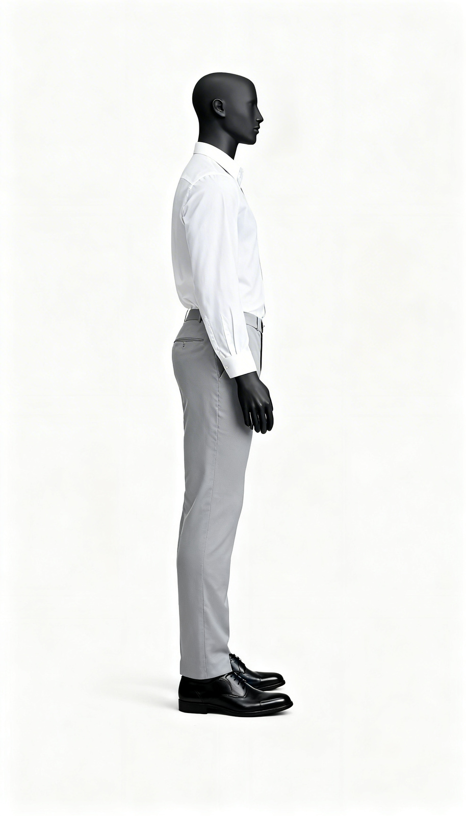 Men Grey Formal Straight Trouser