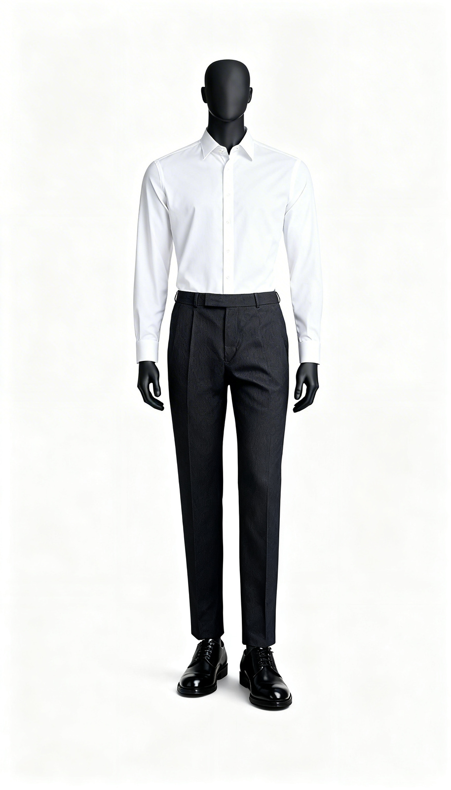 Men Light Grey Formal Straight Trouser