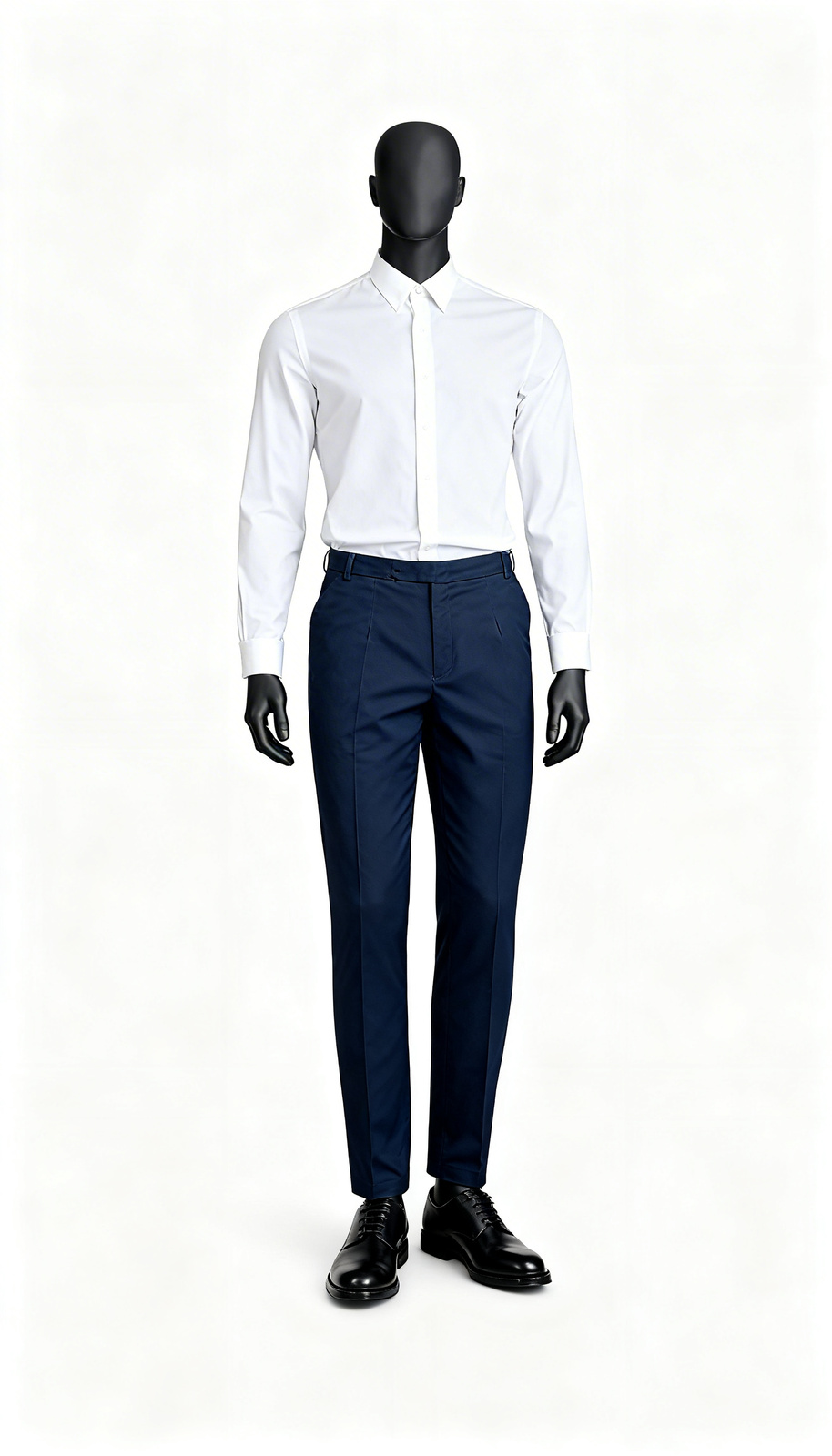 Men Blue Formal Straight Trouser