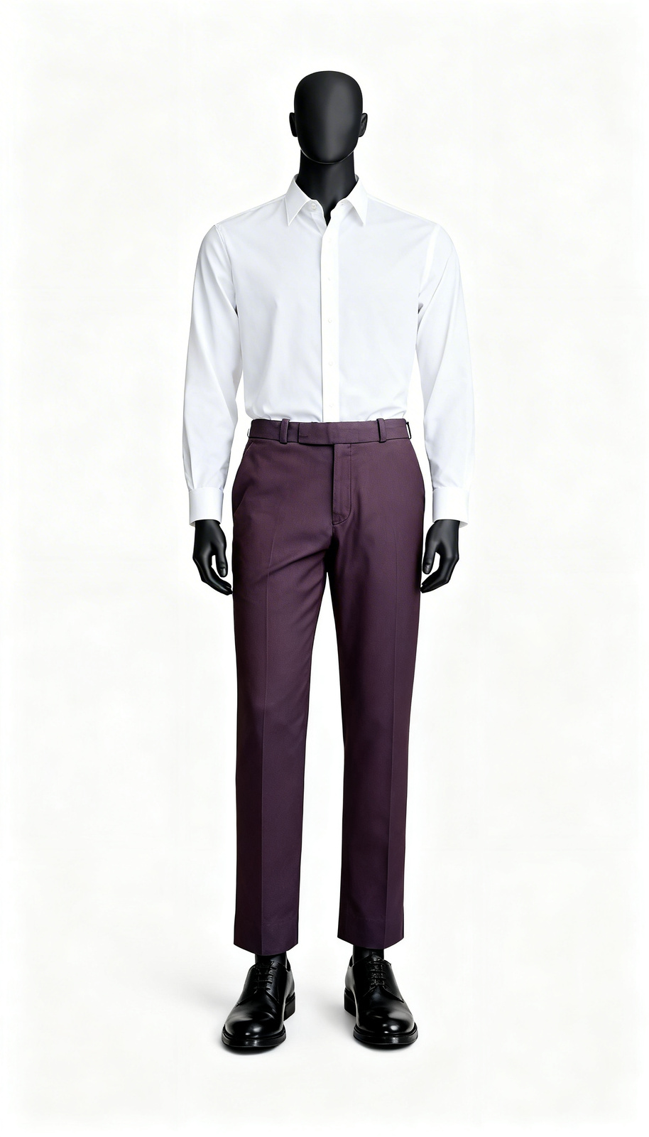 Men Maroon Formal Straight Trouser