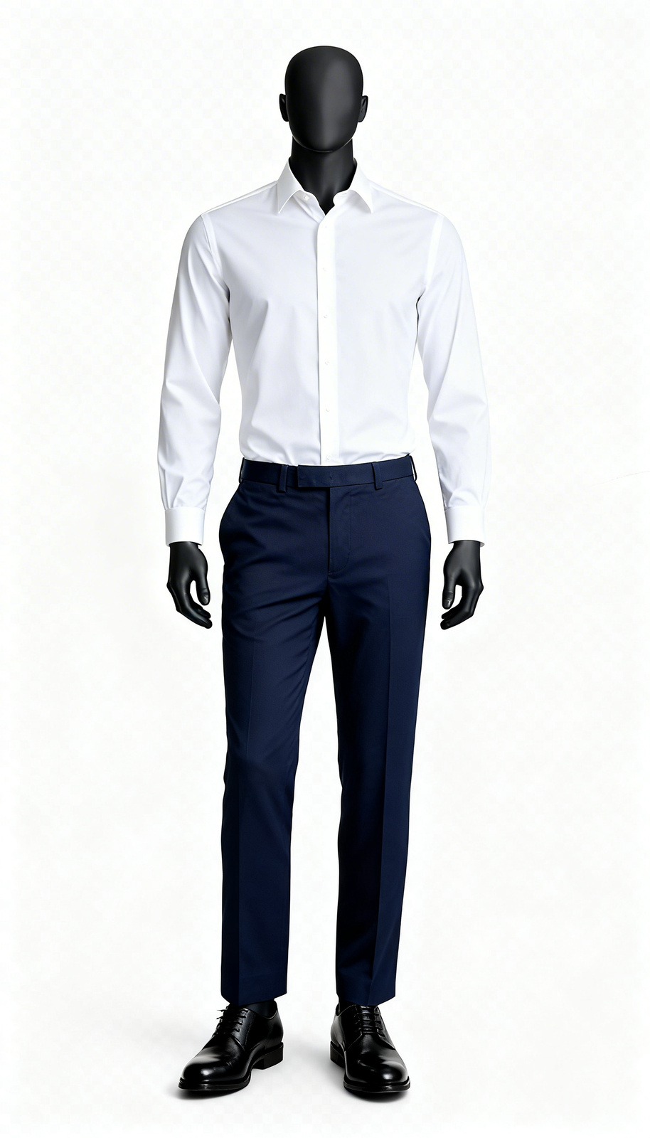 Men Navy Blue Formal Office Trouser