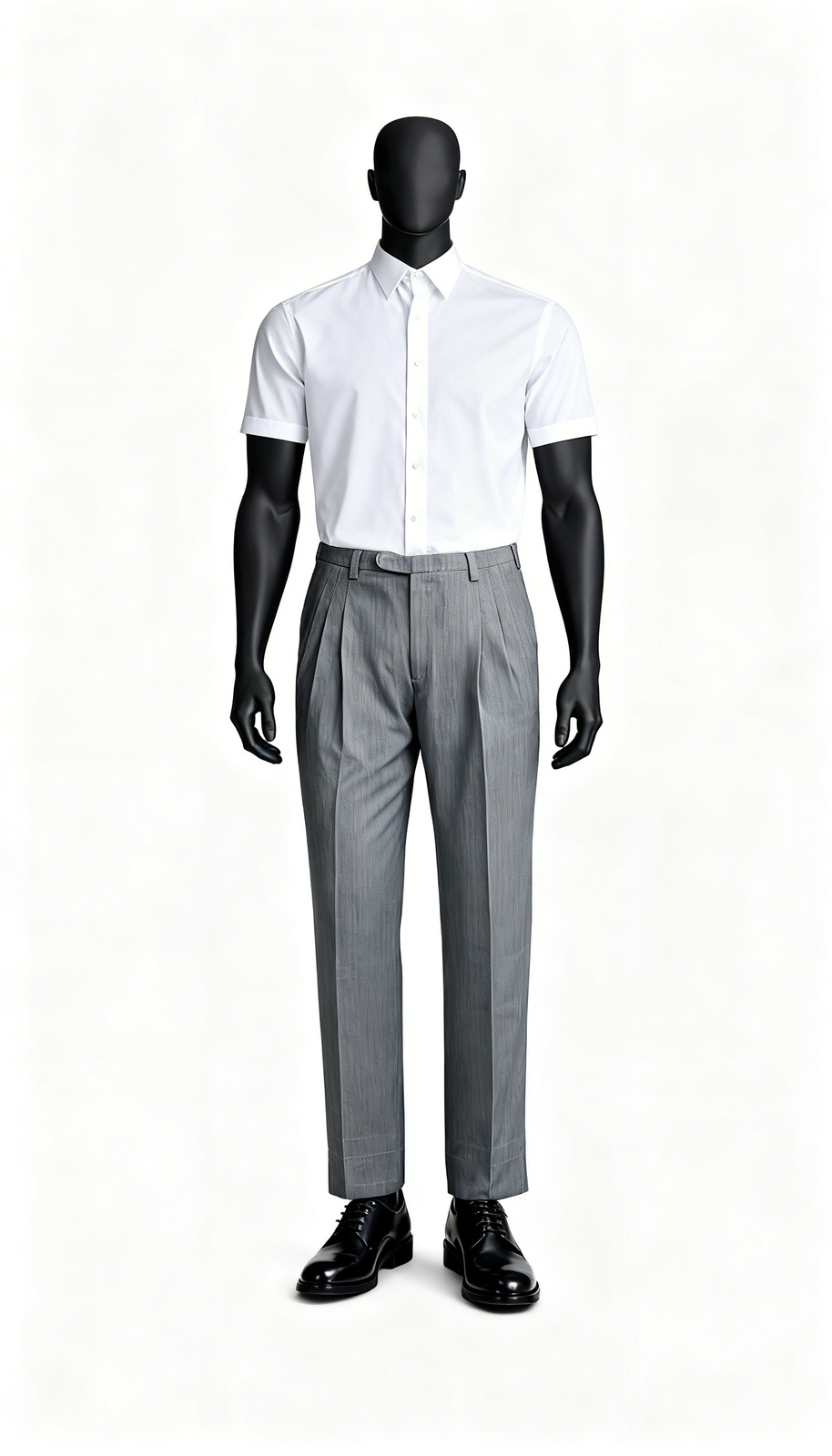 Men Grey Textured Formal Trouser