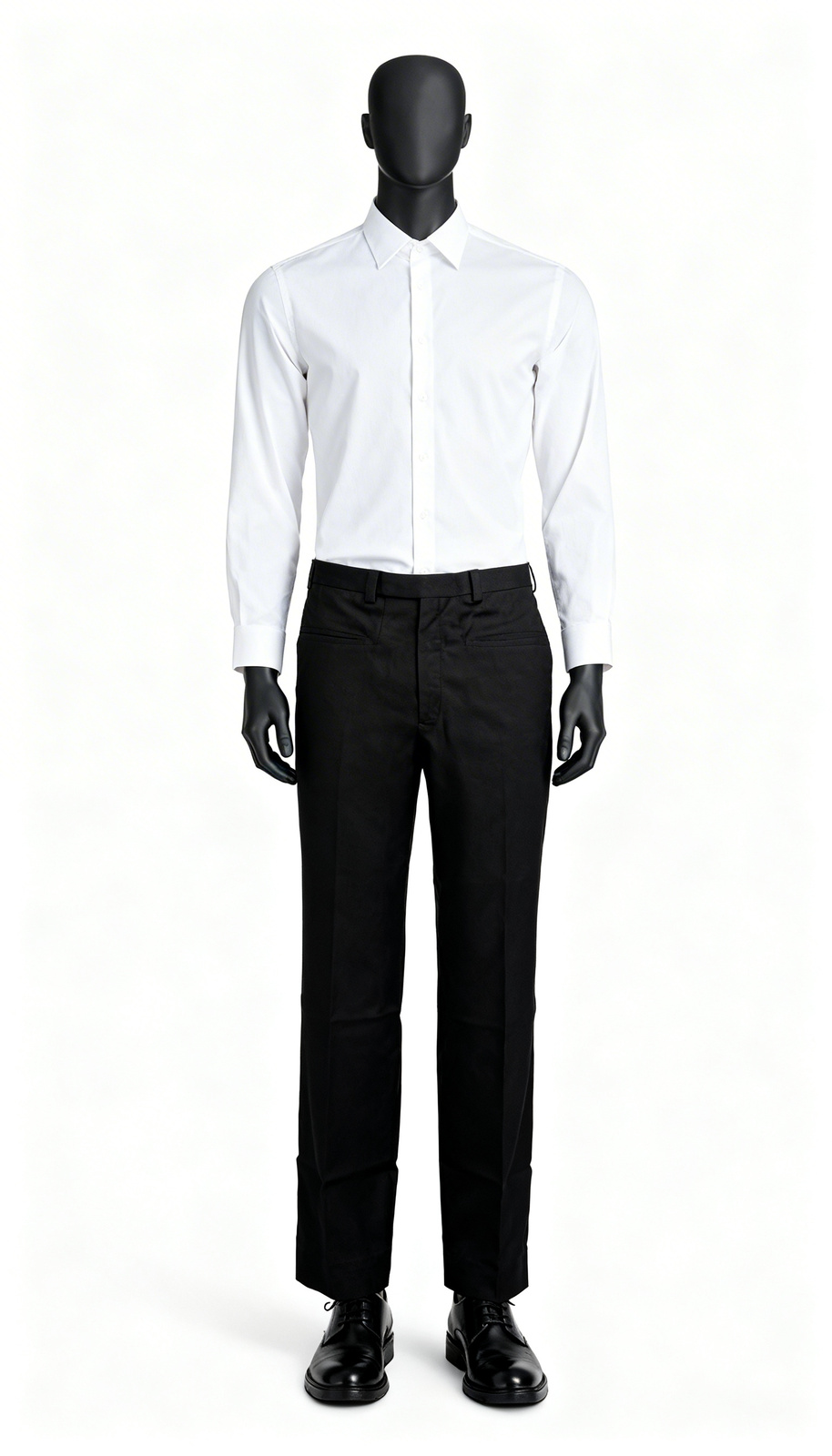 Men Black Formal Straight Trouser