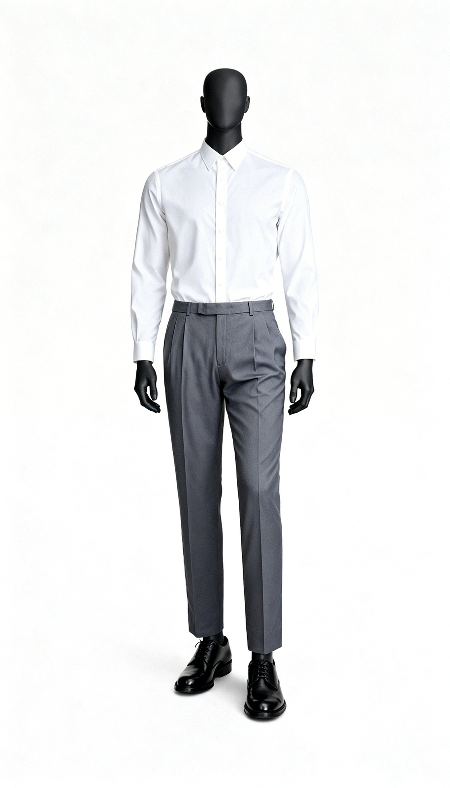 Men Grey Formal Straight Trouser