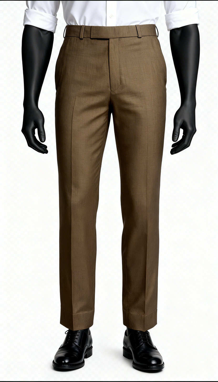 Men Brown Formal Straight Trouser