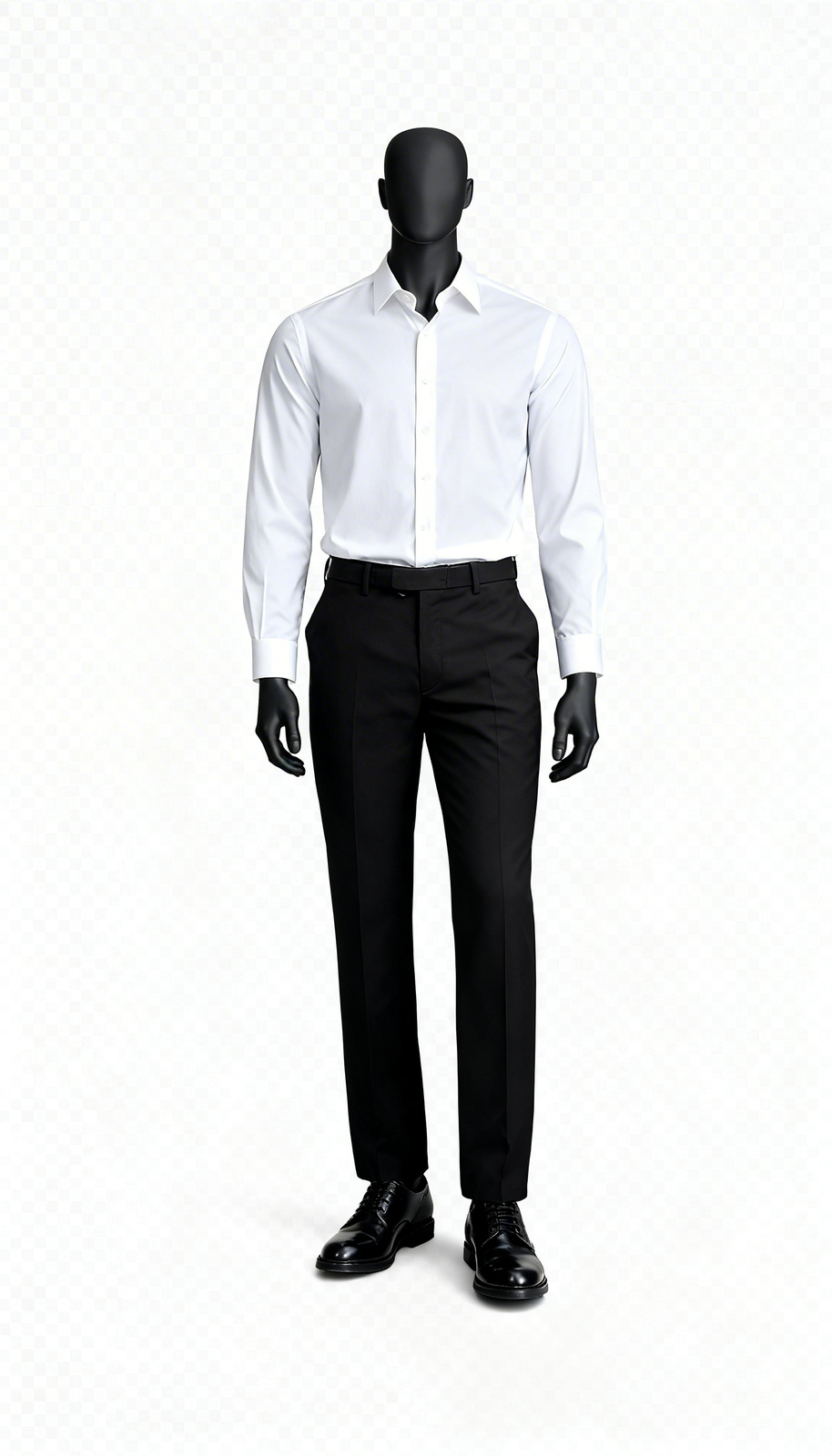 Men Black Formal Straight Trouser