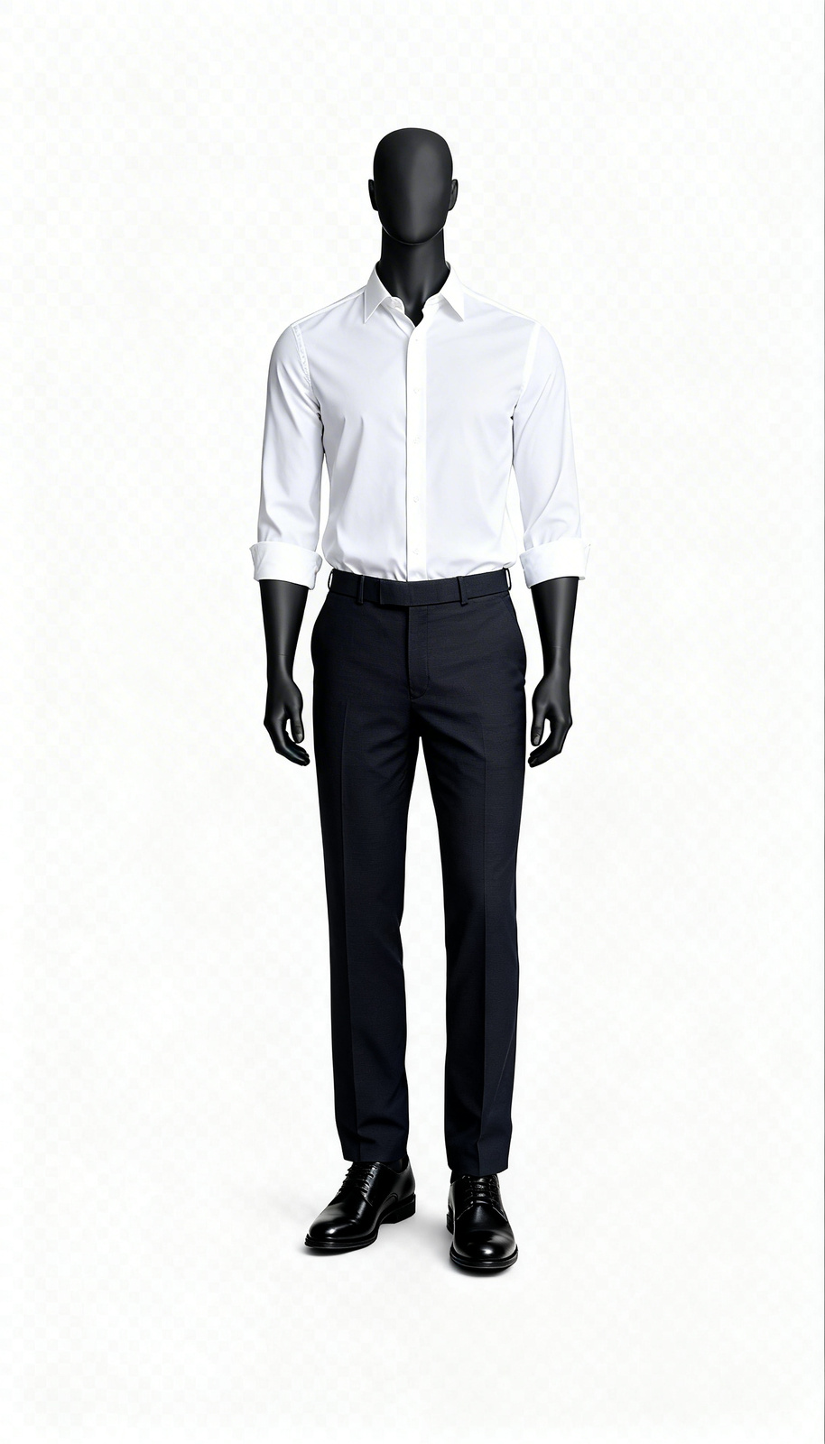 Men Dark Navy Formal Straight Trouser
