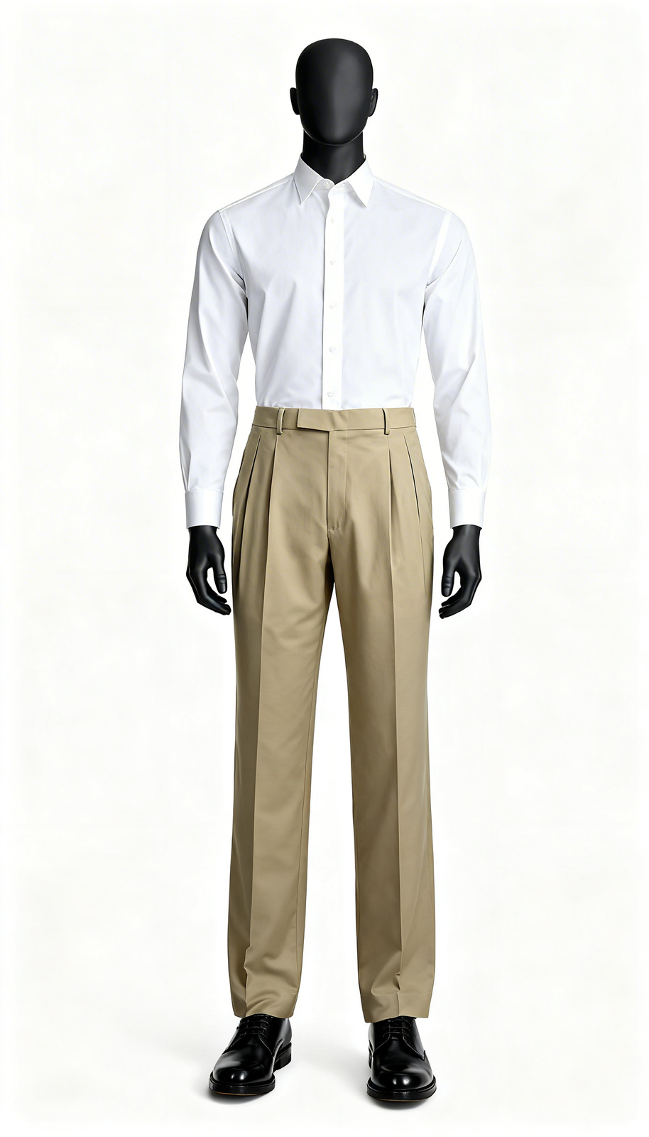 Men Khaki Formal Straight Trouser