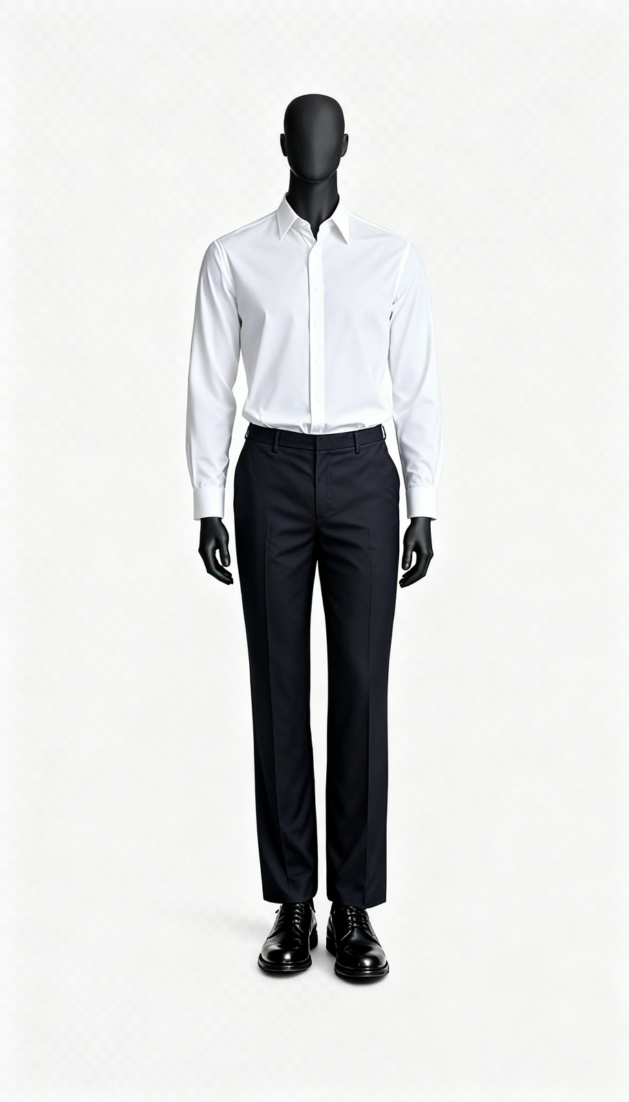 Men Black Formal Straight Trouser