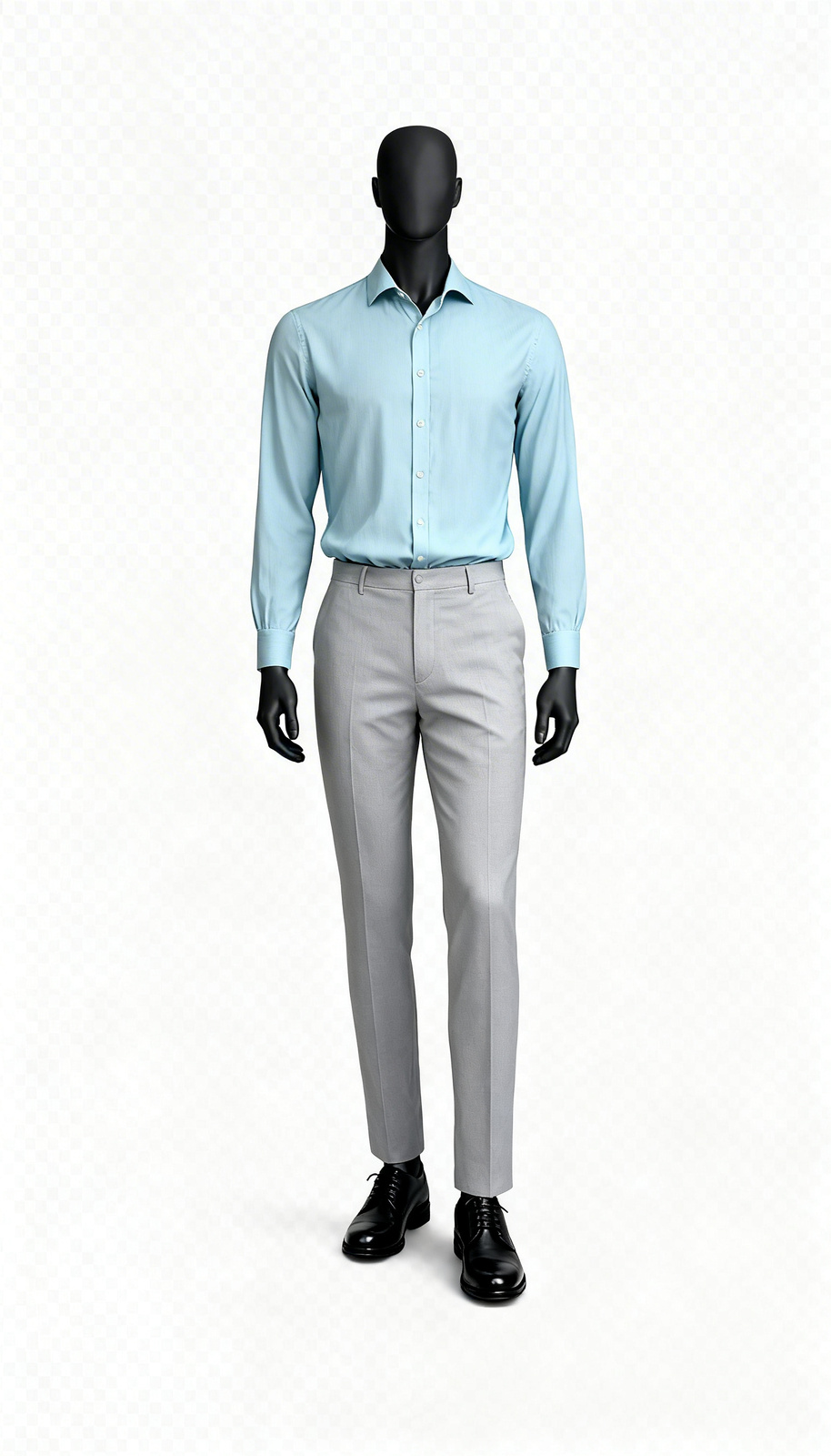 Aqua Blue Solid Formal Shirt